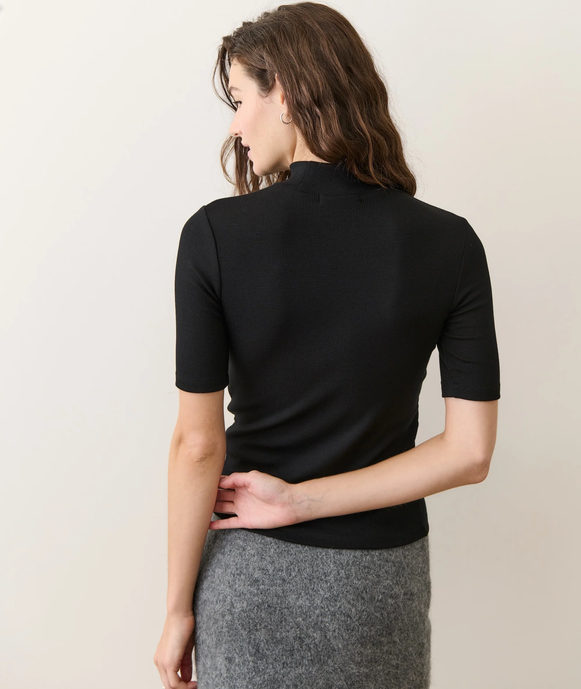 Lexi Rib Mock Neck Top - Image 6