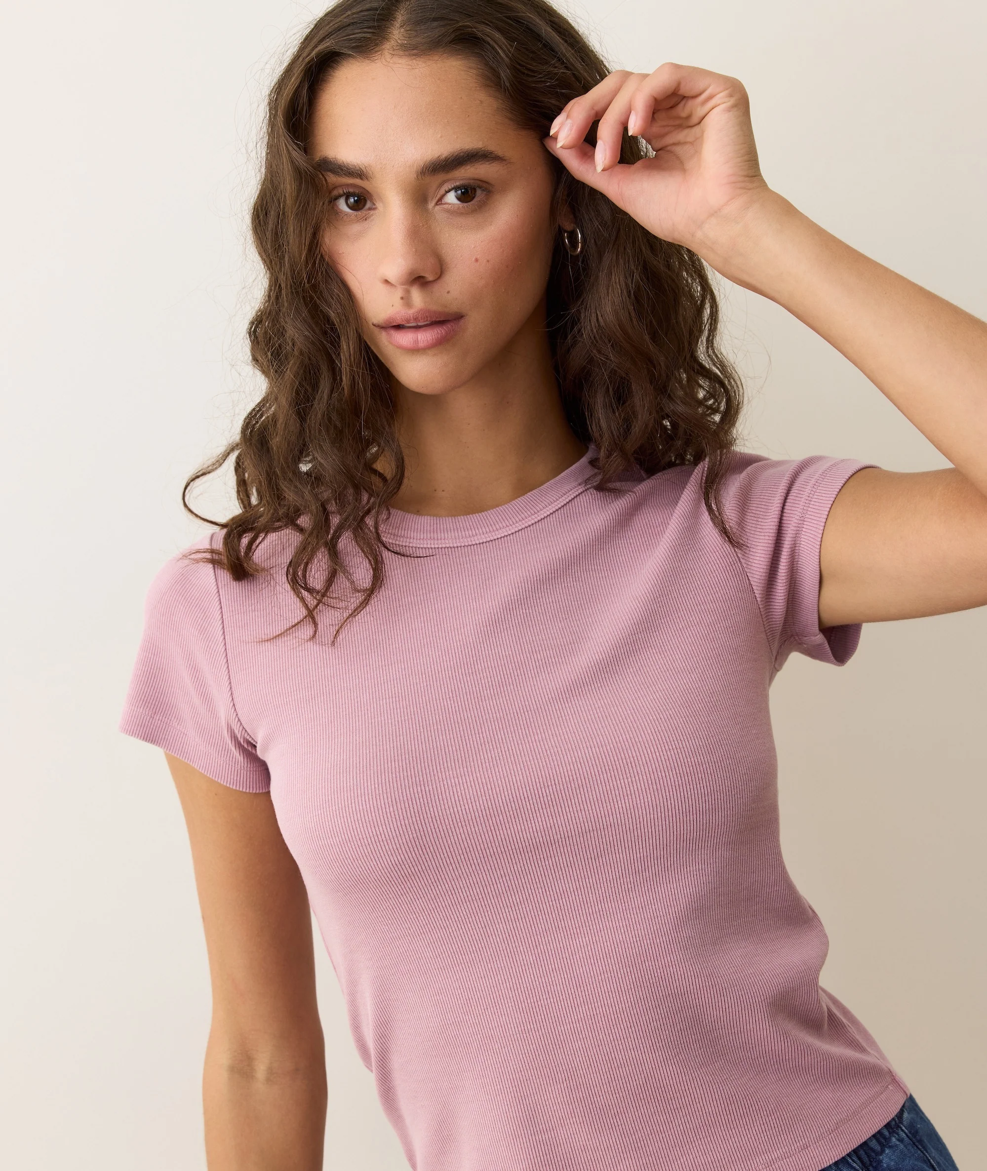 Lexi Rib Sun-In Crew Tee - Image 3
