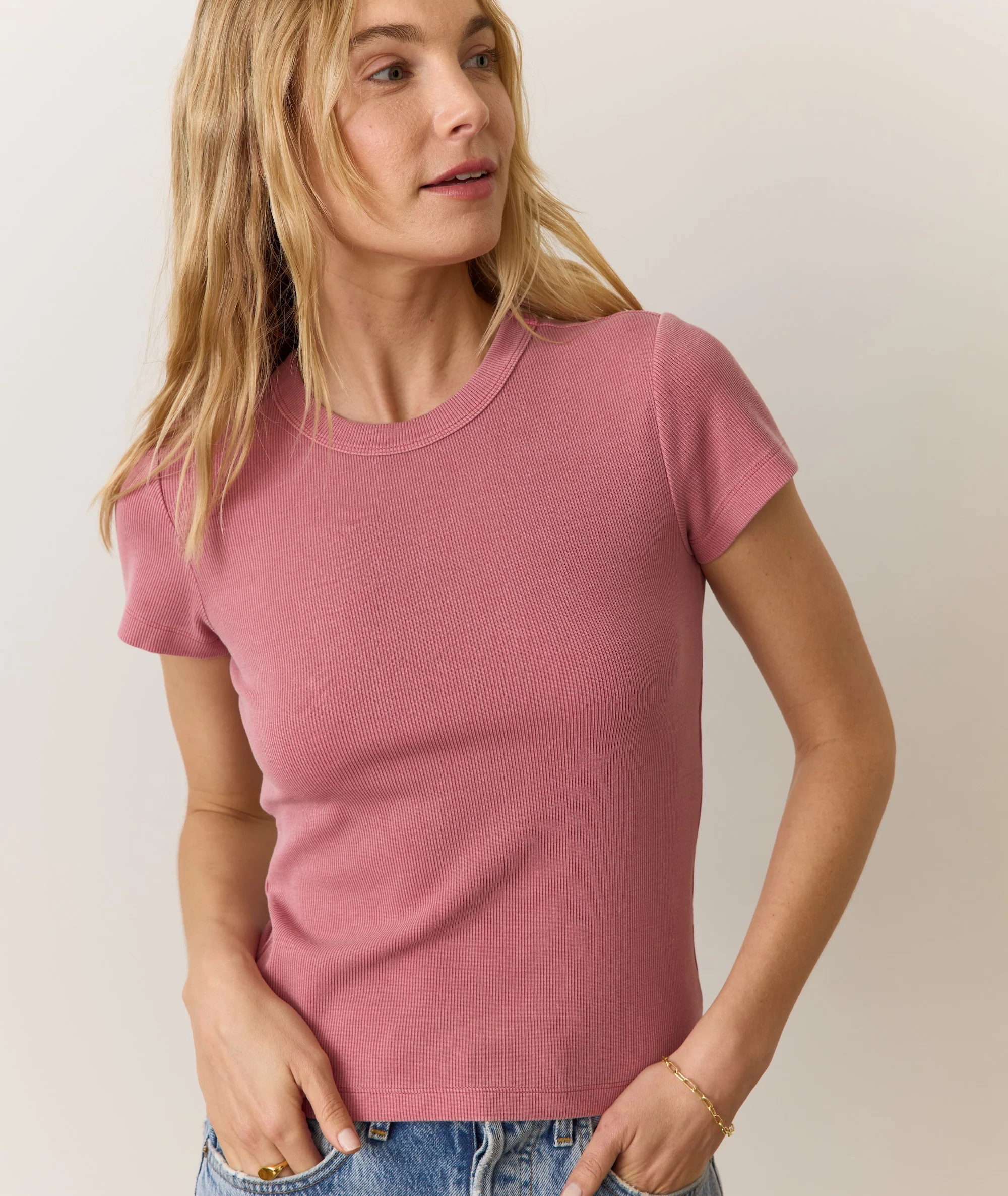 Lexi Rib Sun-In Crew Tee - Image 3