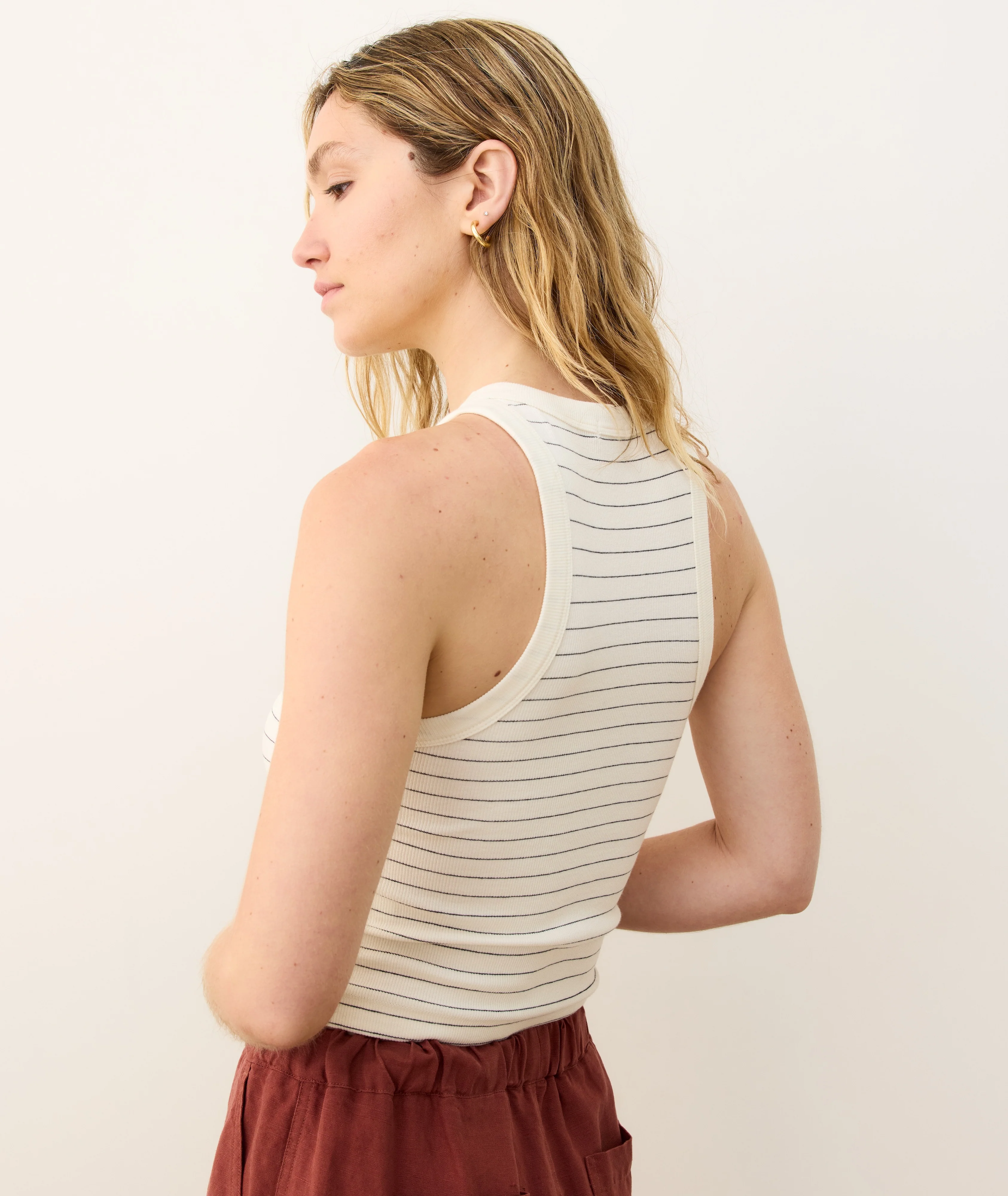 Lexi Rib Sun-In High Neck Crop Tank - Image 3