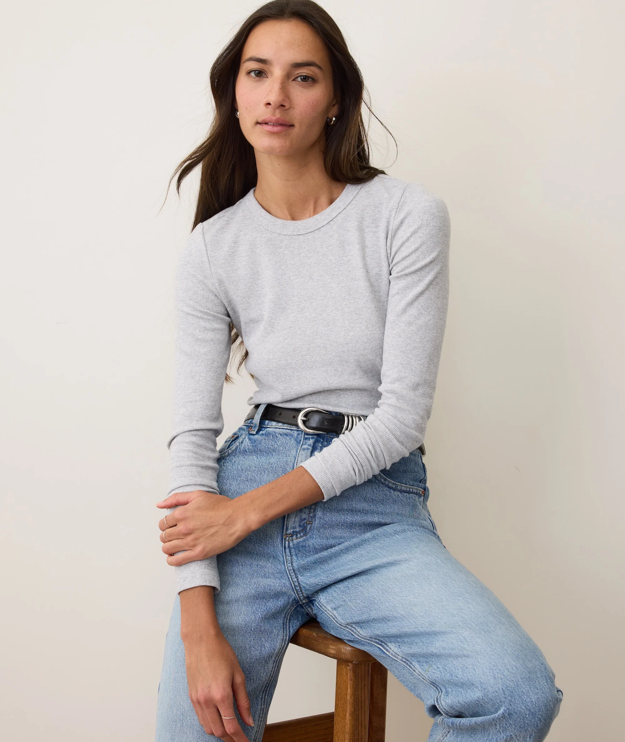 Lexi Rib Sun-In Longsleeve Crew Tee - Image 2