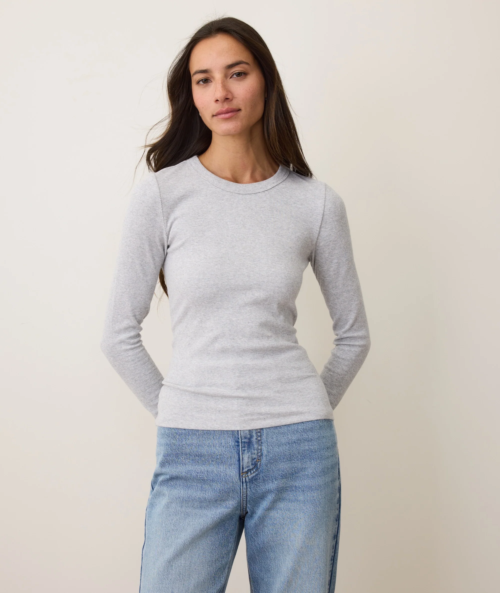 Lexi Rib Sun-In Longsleeve Crew Tee - Image 3