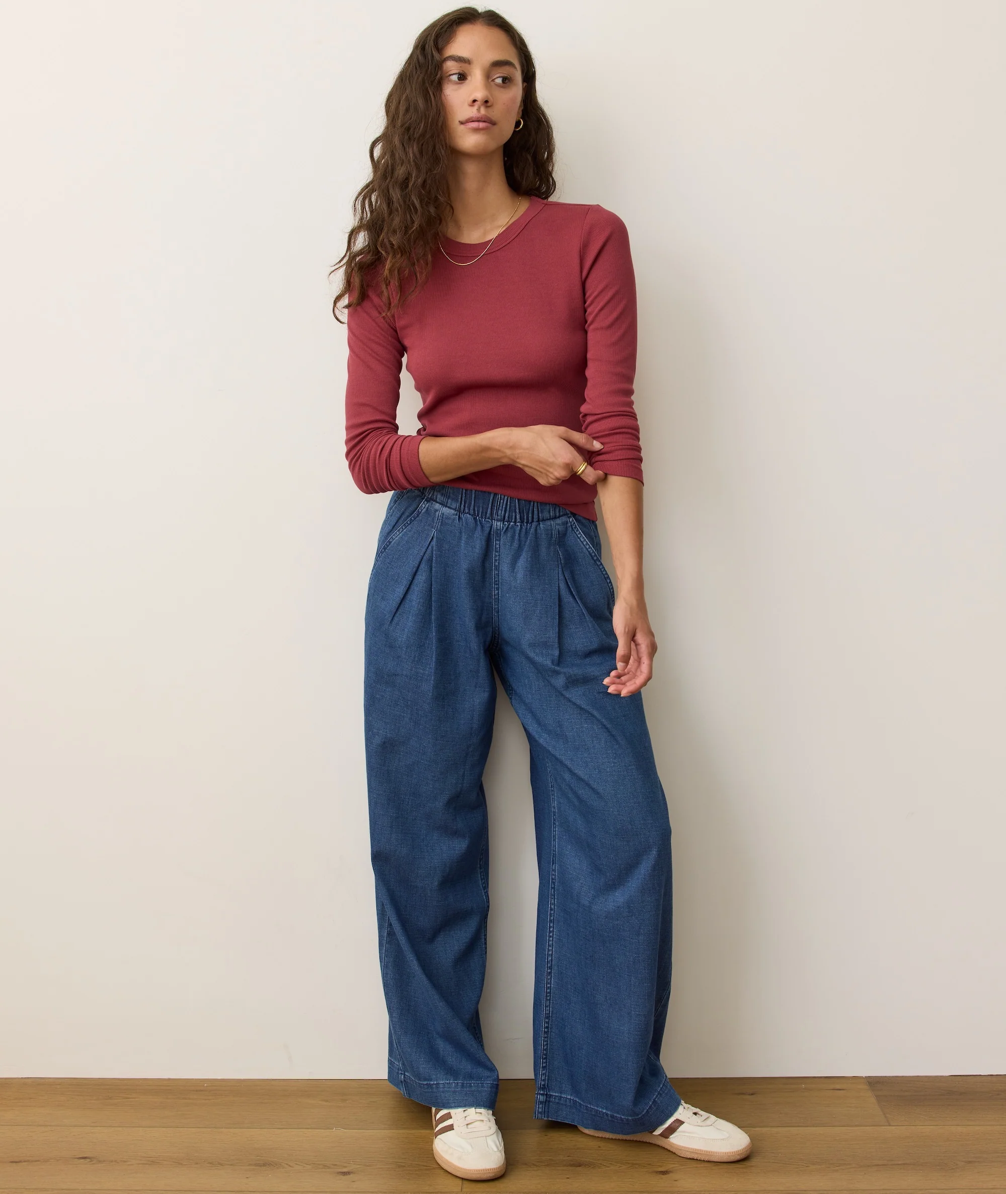Lexi Rib Sun-In Longsleeve Crew Tee - Image 2