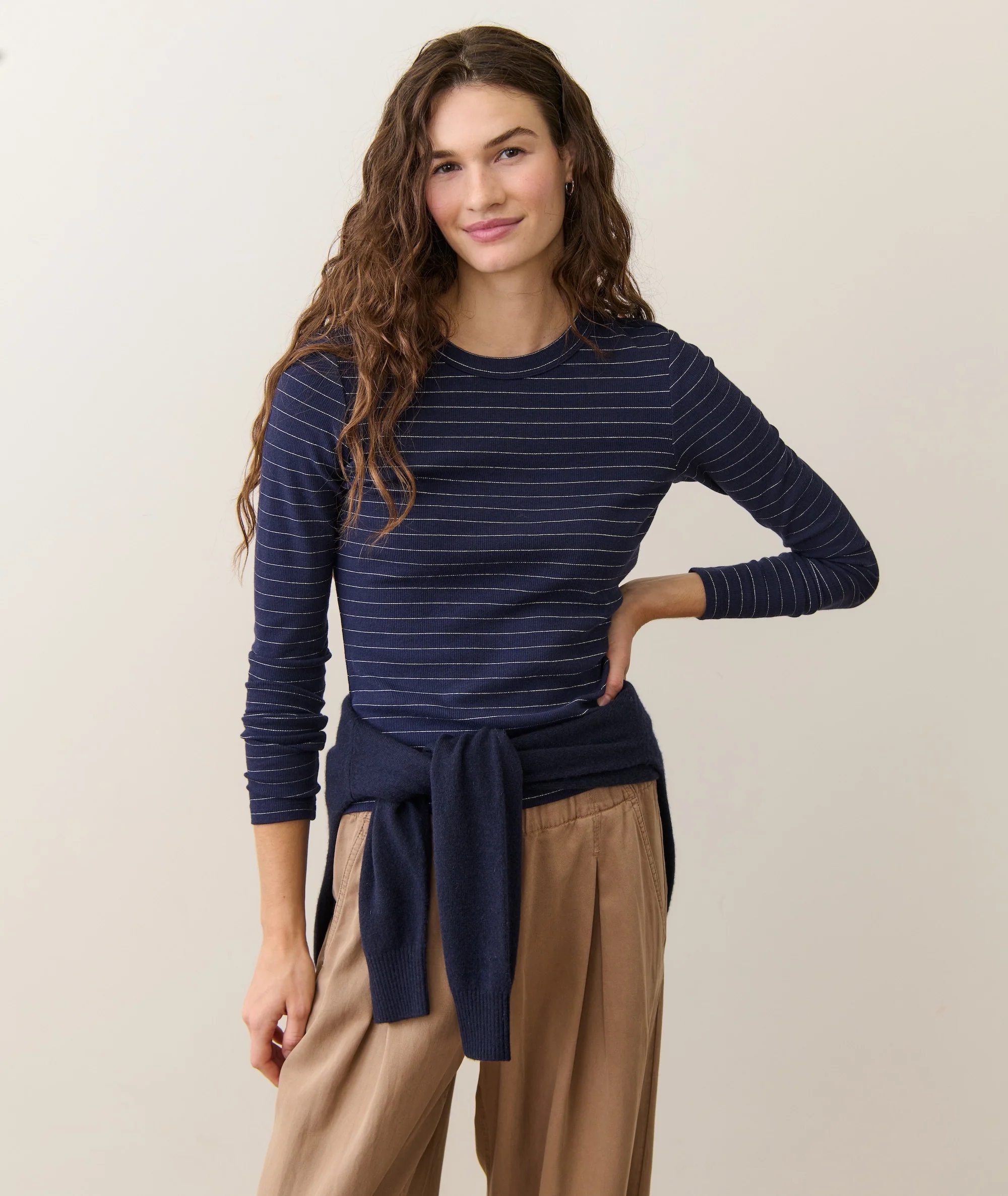 Lexi Rib Sun-In Longsleeve Crew Tee - Image 2