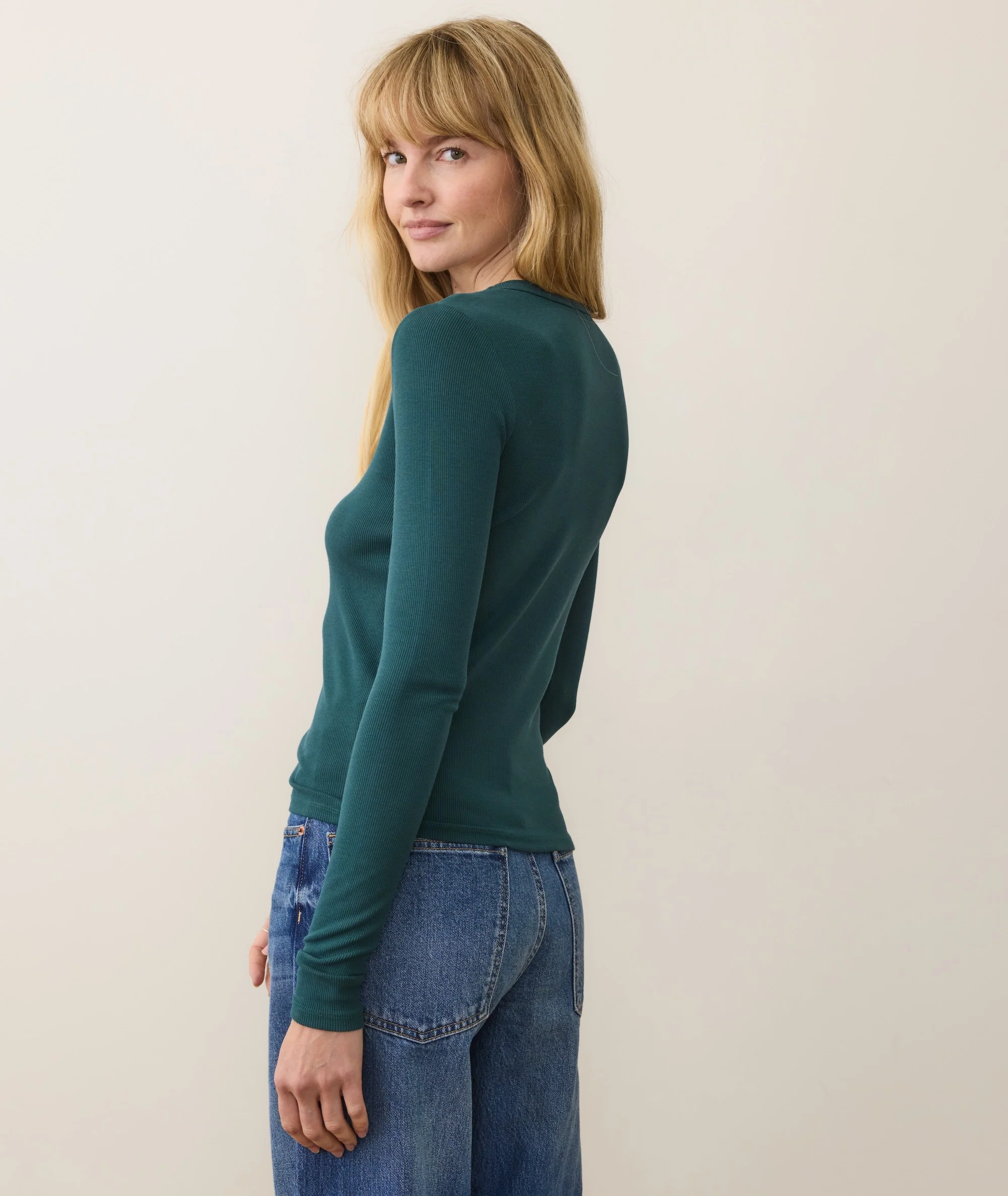 Lexi Rib Sun-In Longsleeve Crew Tee - Image 5