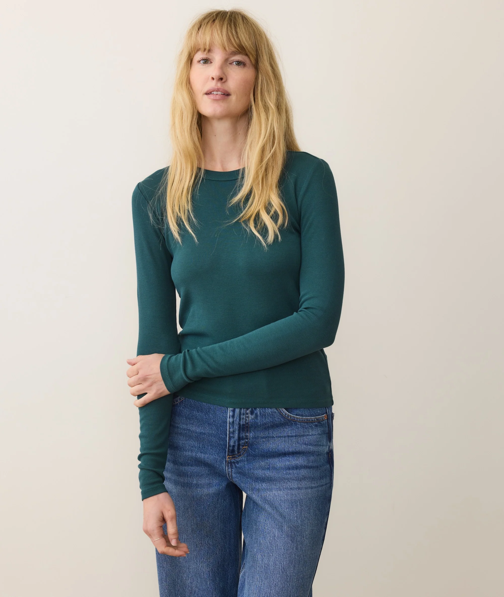 Lexi Rib Sun-In Longsleeve Crew Tee - Image 6
