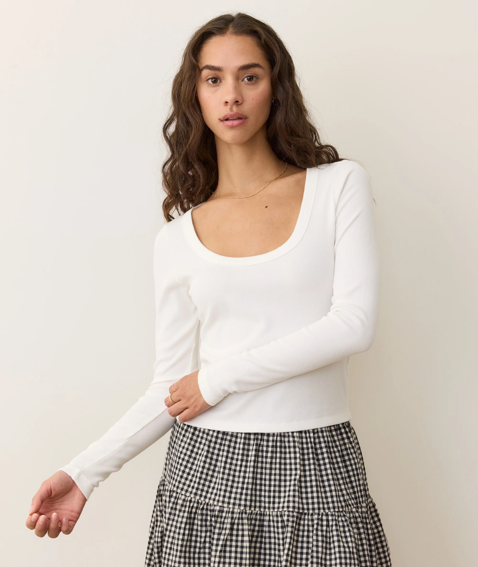 Lexi Rib Sun-In Longsleeve Scoop Tee - Image 2