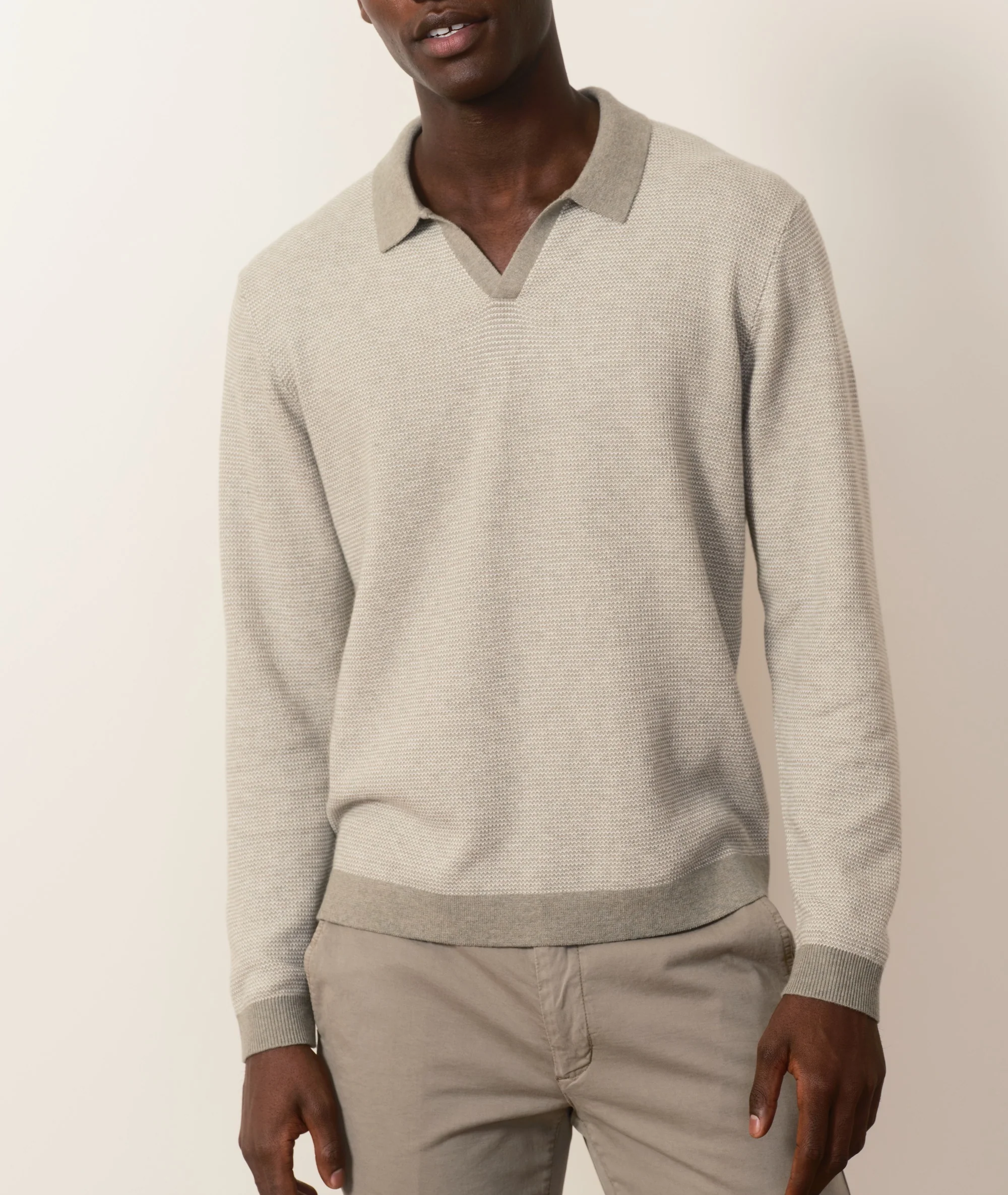 Liam Long Sleeve Sweater Polo - Image 3