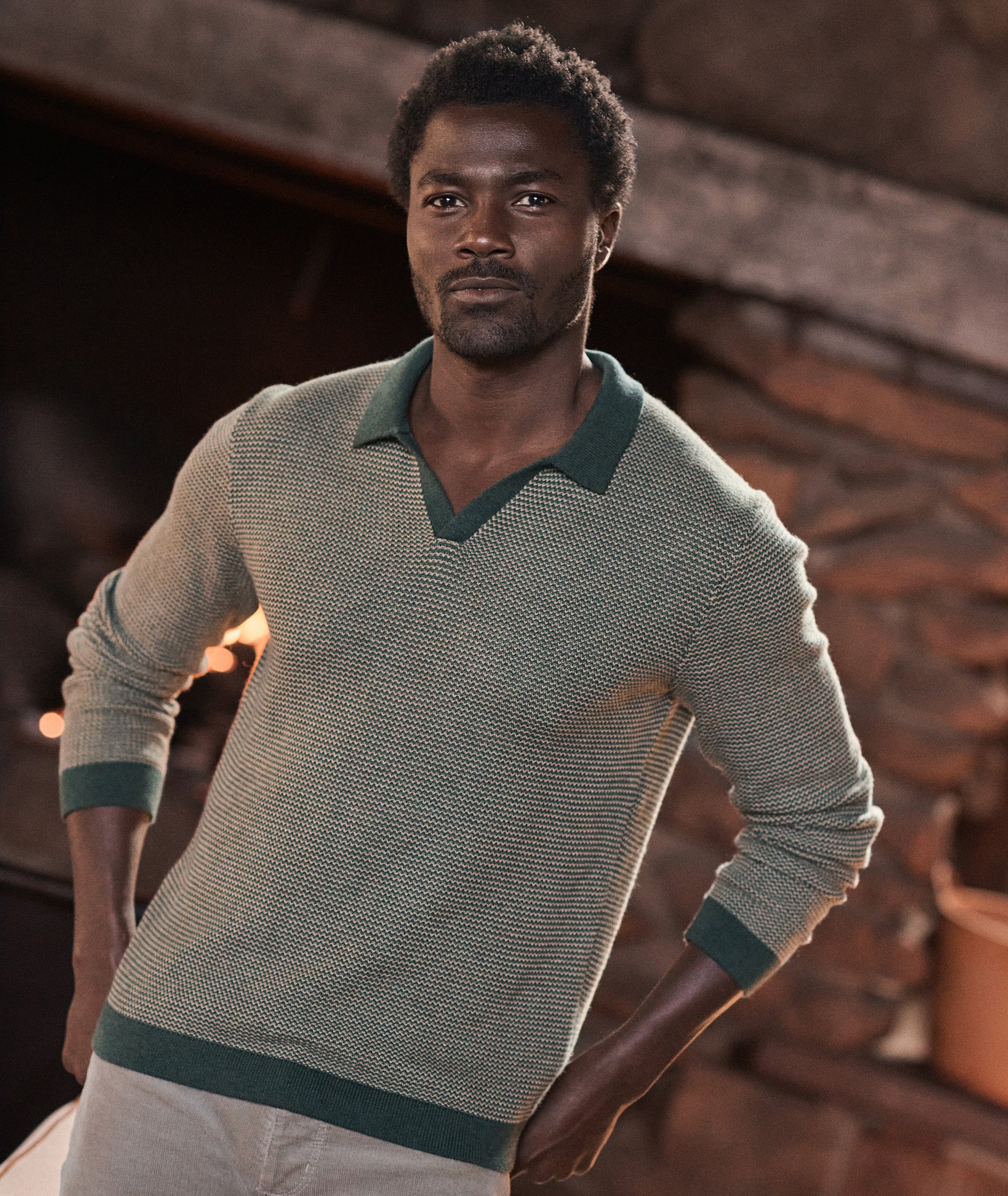 Liam Long Sleeve Sweater Polo - Image 2