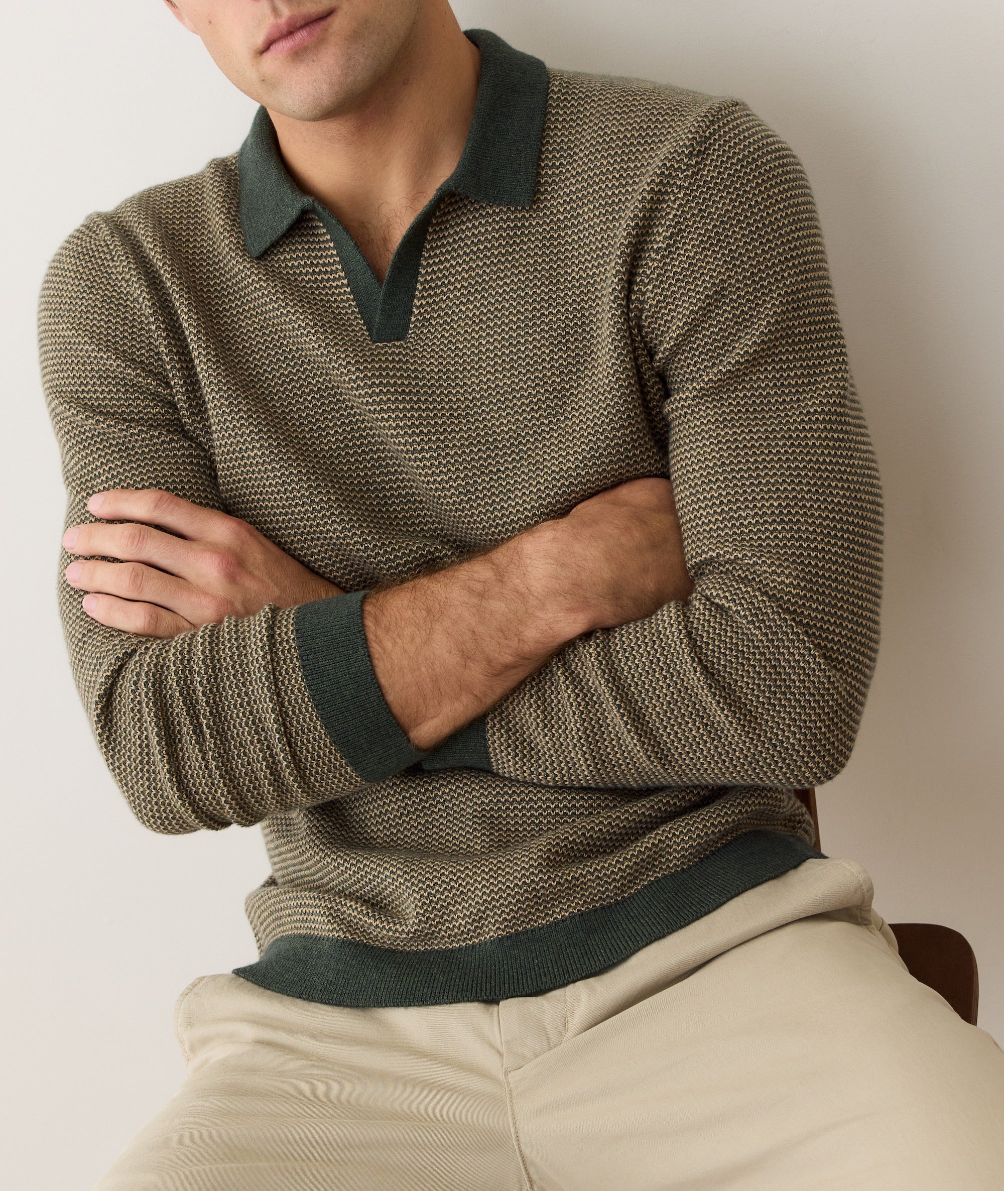 Liam Long Sleeve Sweater Polo - Image 5