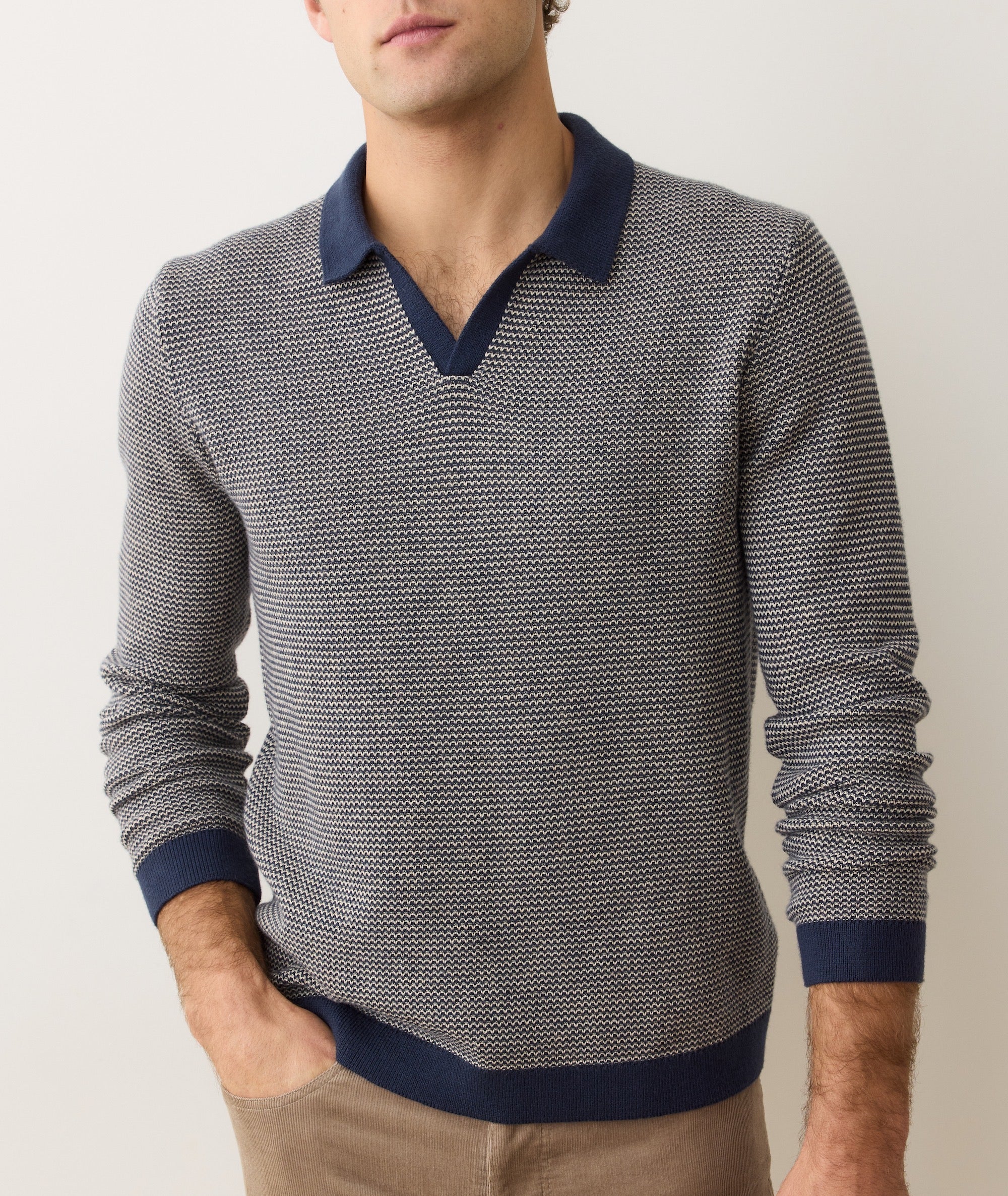 Liam Long Sleeve Sweater Polo - Image 2