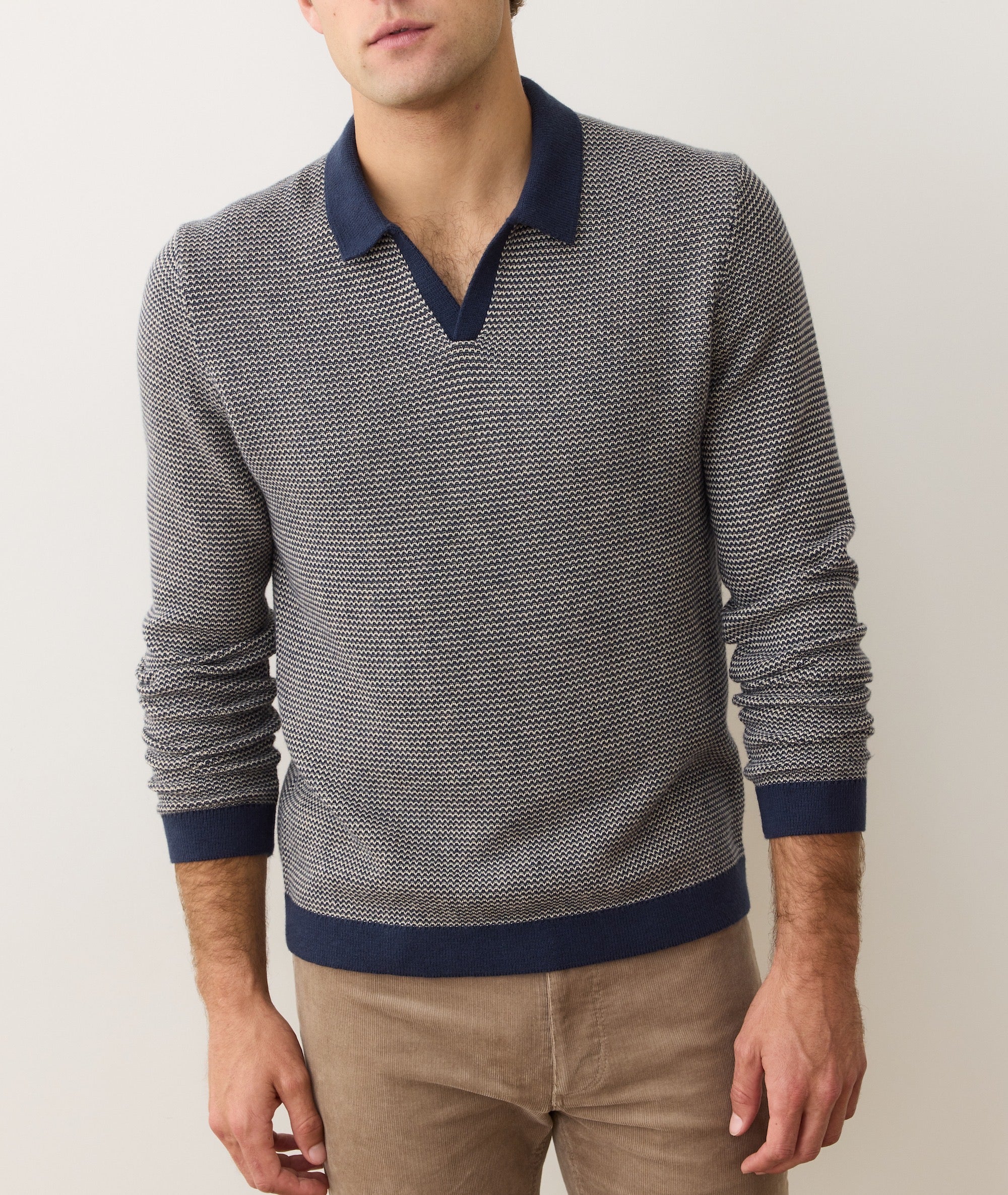 Liam Long Sleeve Sweater Polo - Image 3