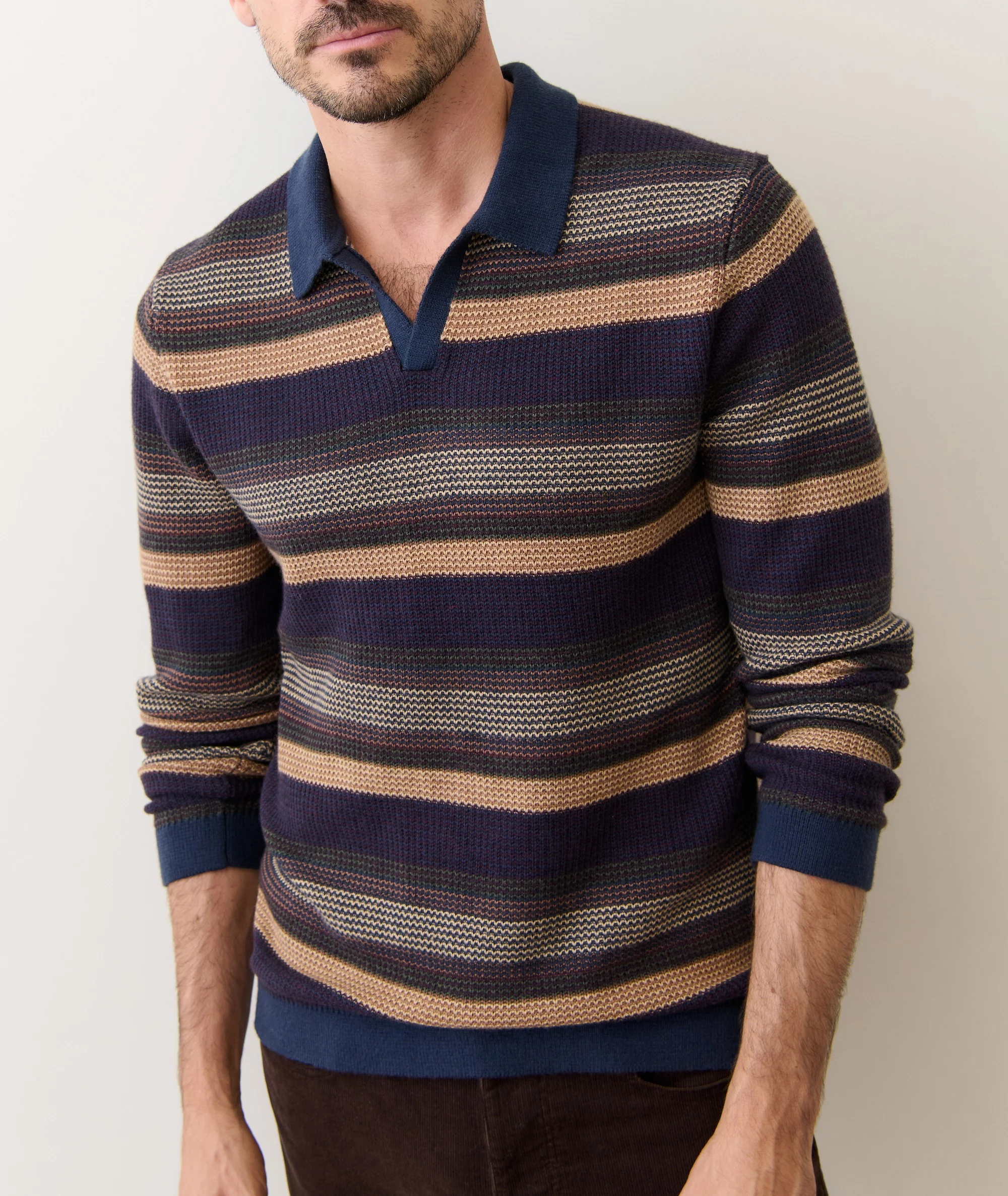 Liam Long Sleeve Sweater Polo - Image 5