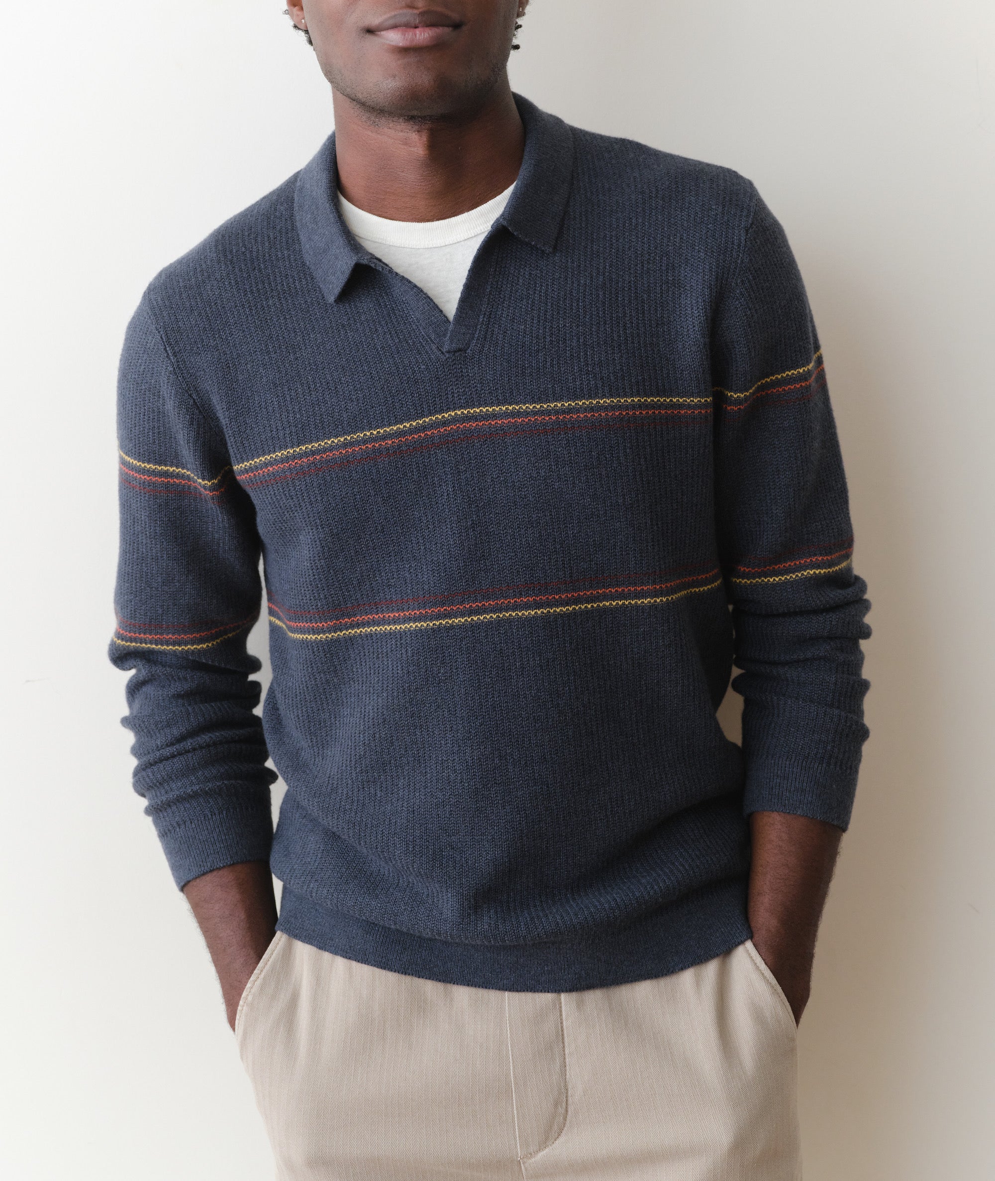 Liam Long Sleeve Sweater Polo - Image 2
