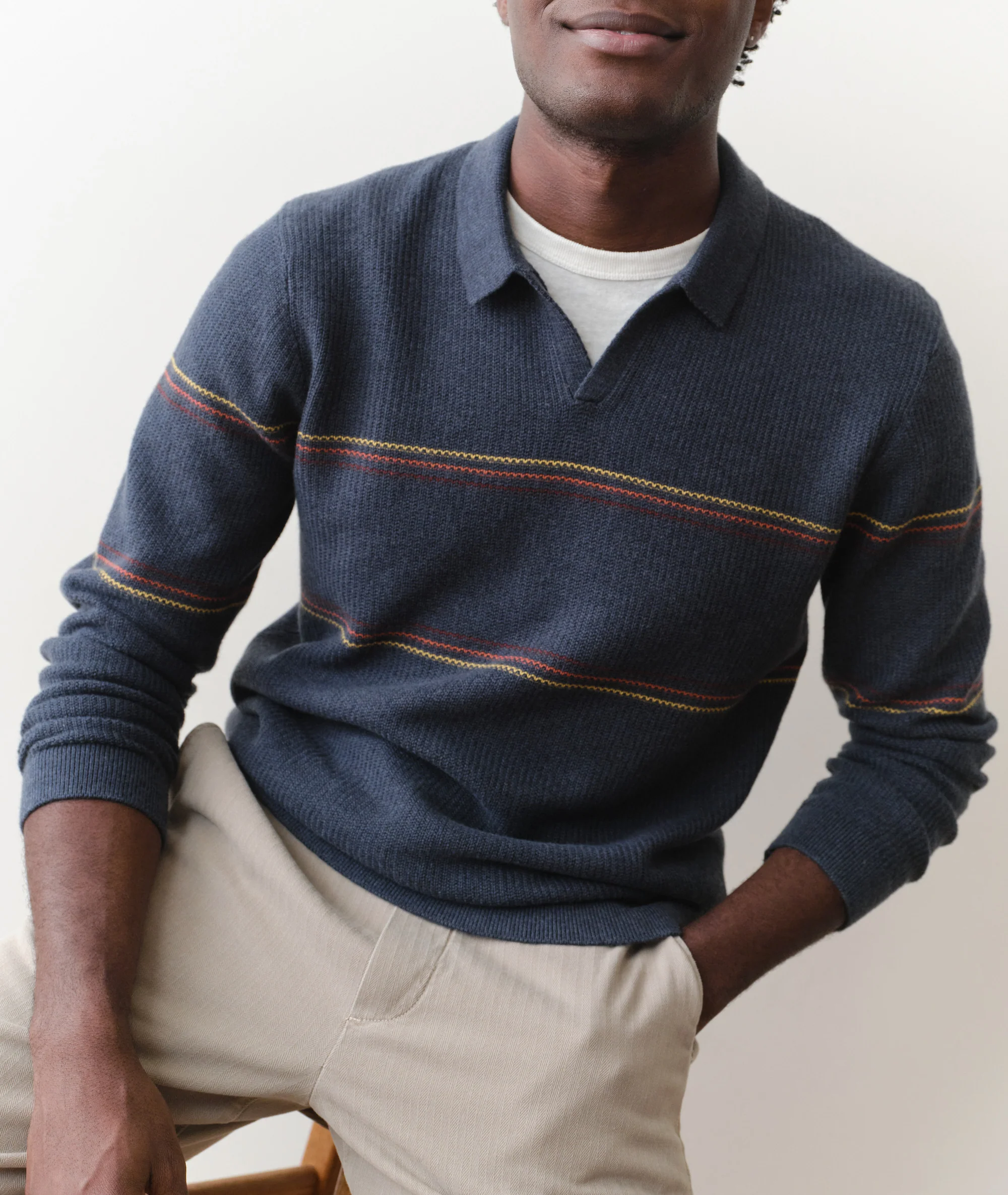 Liam Long Sleeve Sweater Polo - Image 3