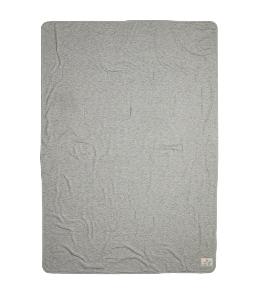 Signature Lined Blanket in Heather Grey/Asphalt Grey - Image 5