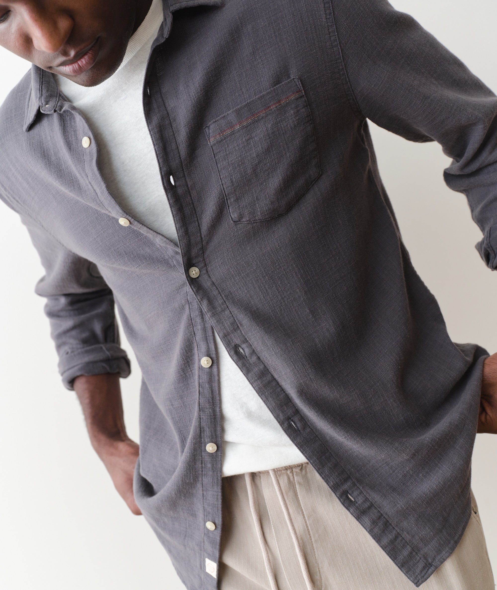 Stretch Selvage Long Sleeve Shirt - Image 3