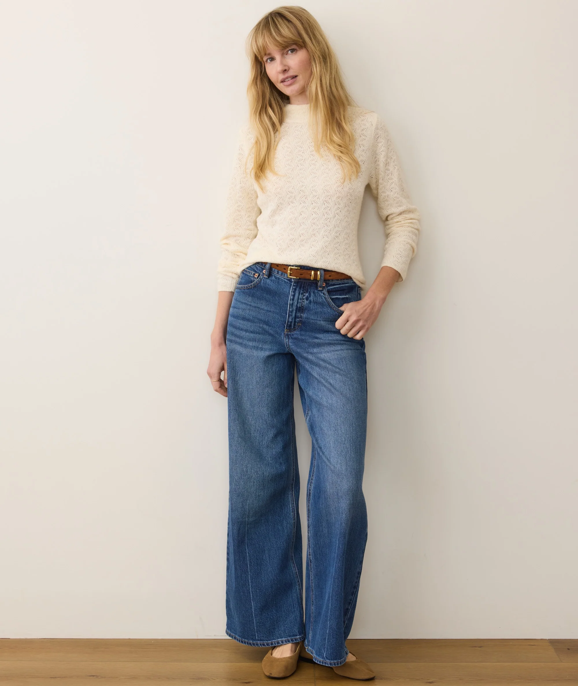Lucia Pointelle Mock Neck Sweater - Image 7