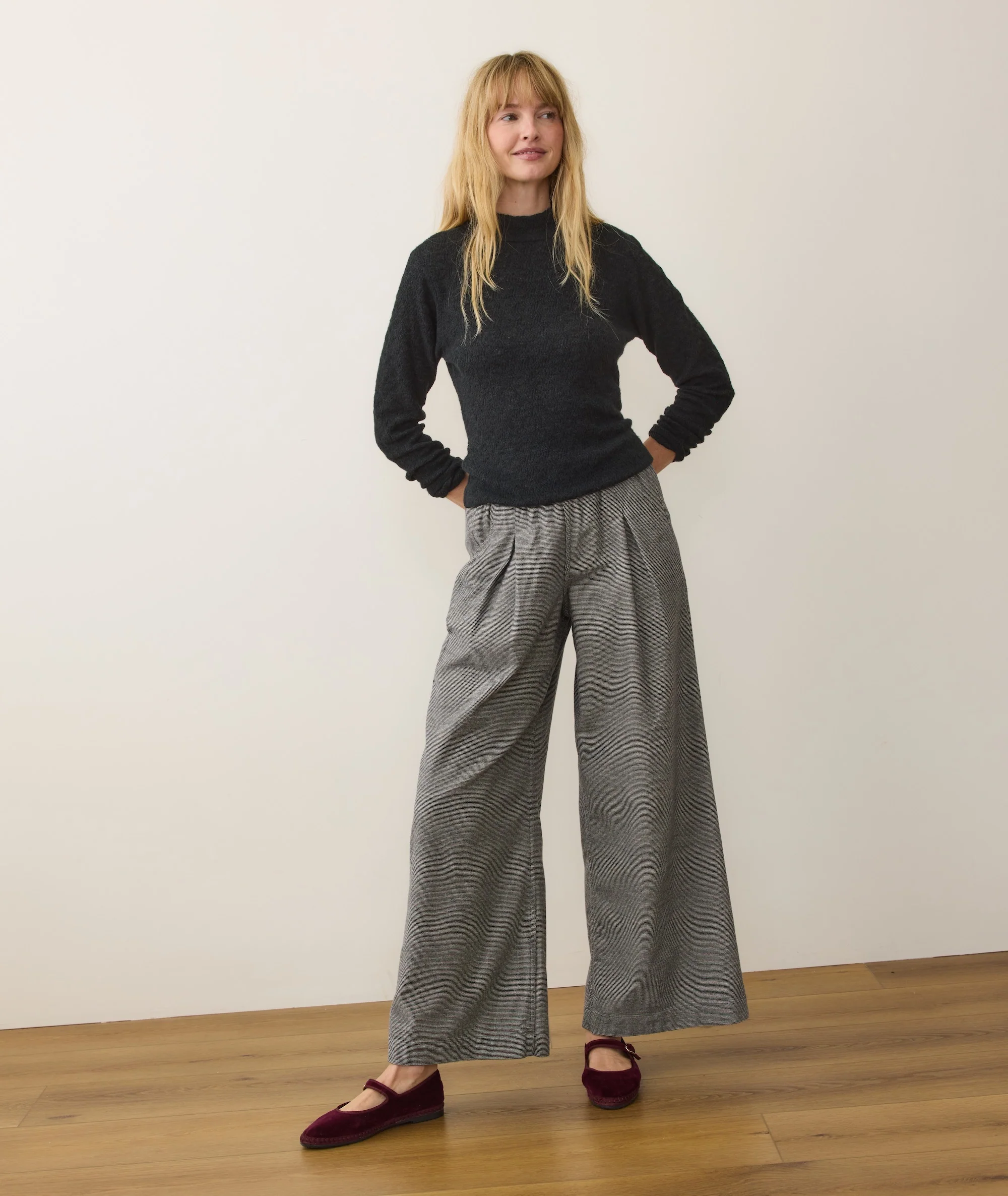 Lucia Pointelle Mock Neck Sweater - Image 4