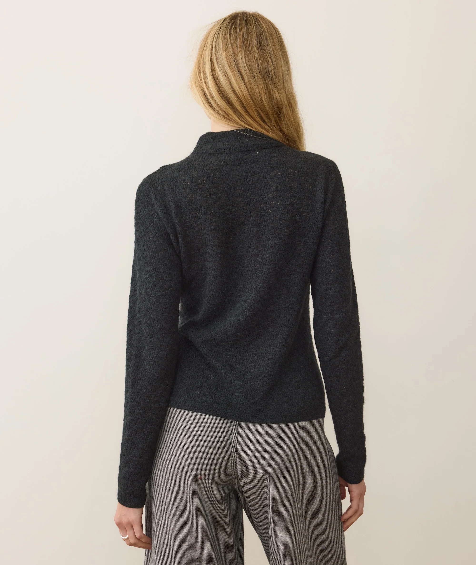 Lucia Pointelle Mock Neck Sweater - Image 6