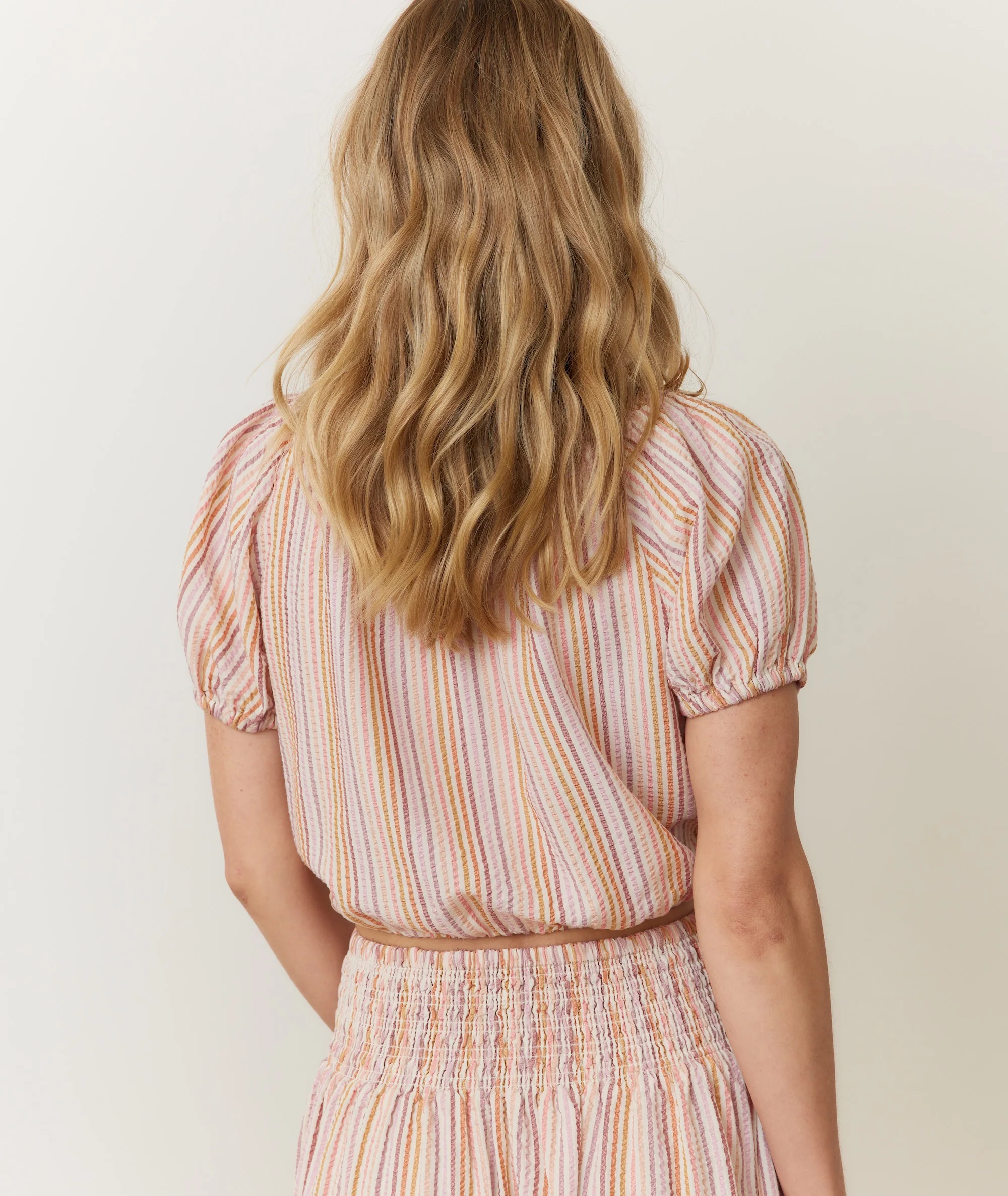Marella Seersucker Crop Blouse - Image 3
