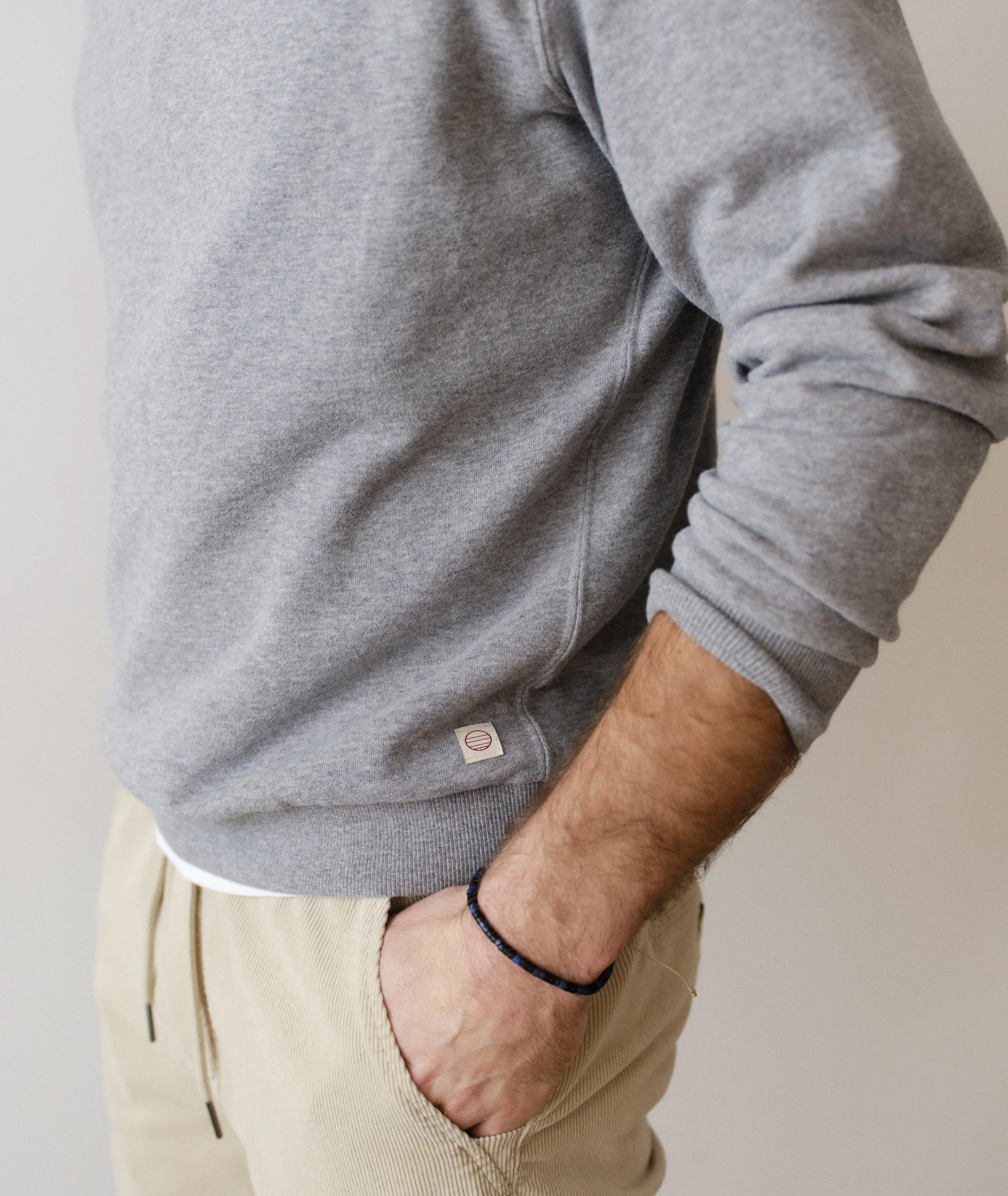 Men's Cloud 9 Fleece Relaxed Crewneck in Heather Grey - Image 9
