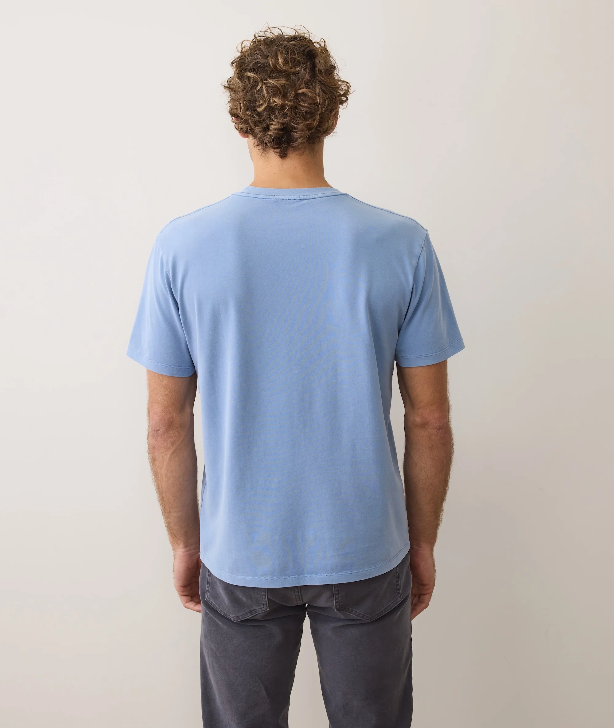 Men's Luxe 250 Tee in Coastal Blue - Image 7