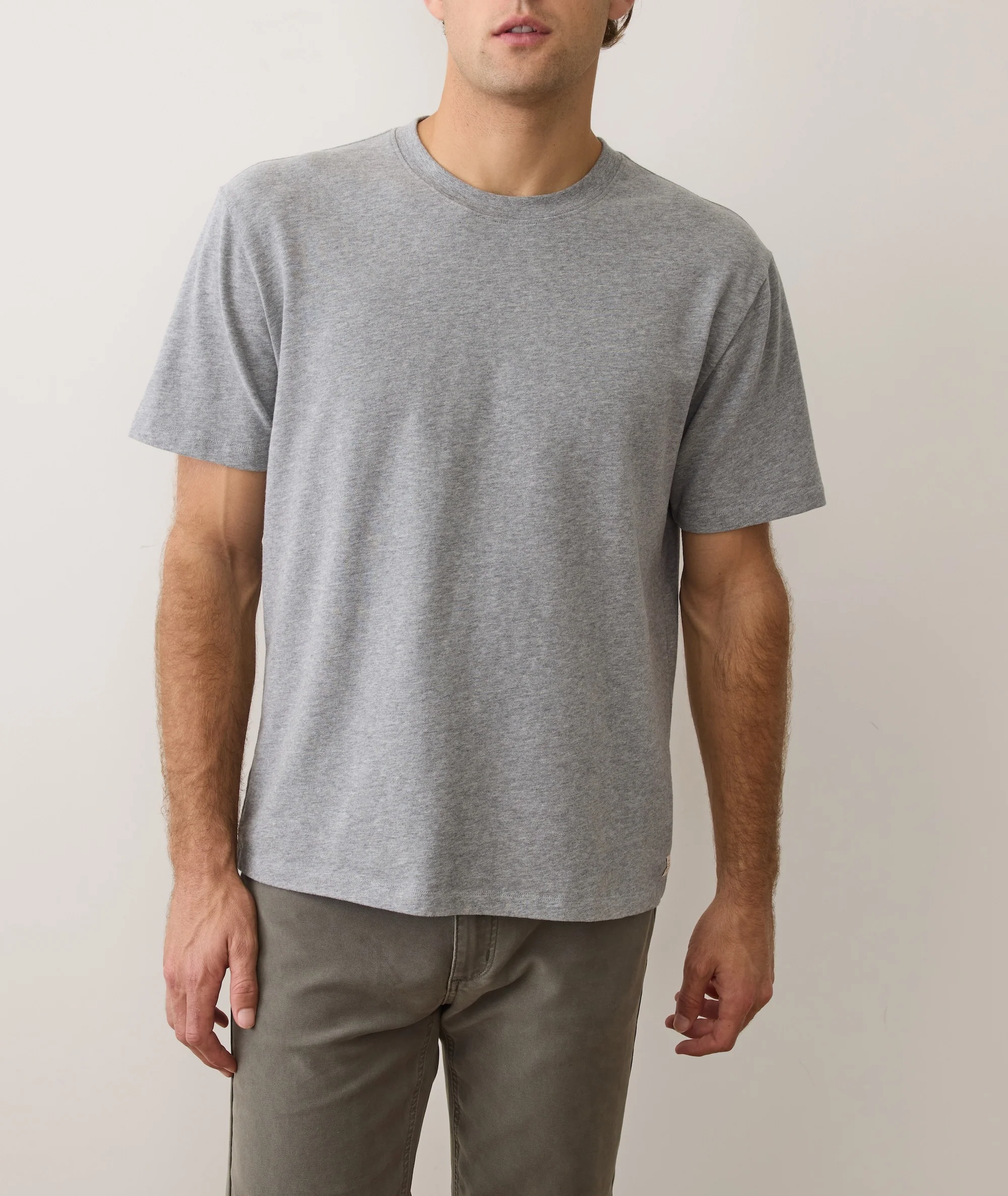 Men's Luxe 250 Tee in Heather Grey - Image 2