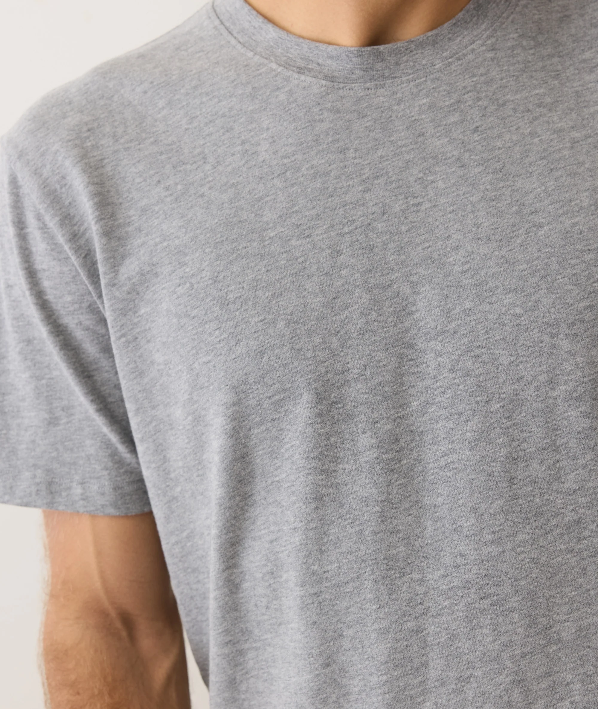 Men's Luxe 250 Tee in Heather Grey - Image 5