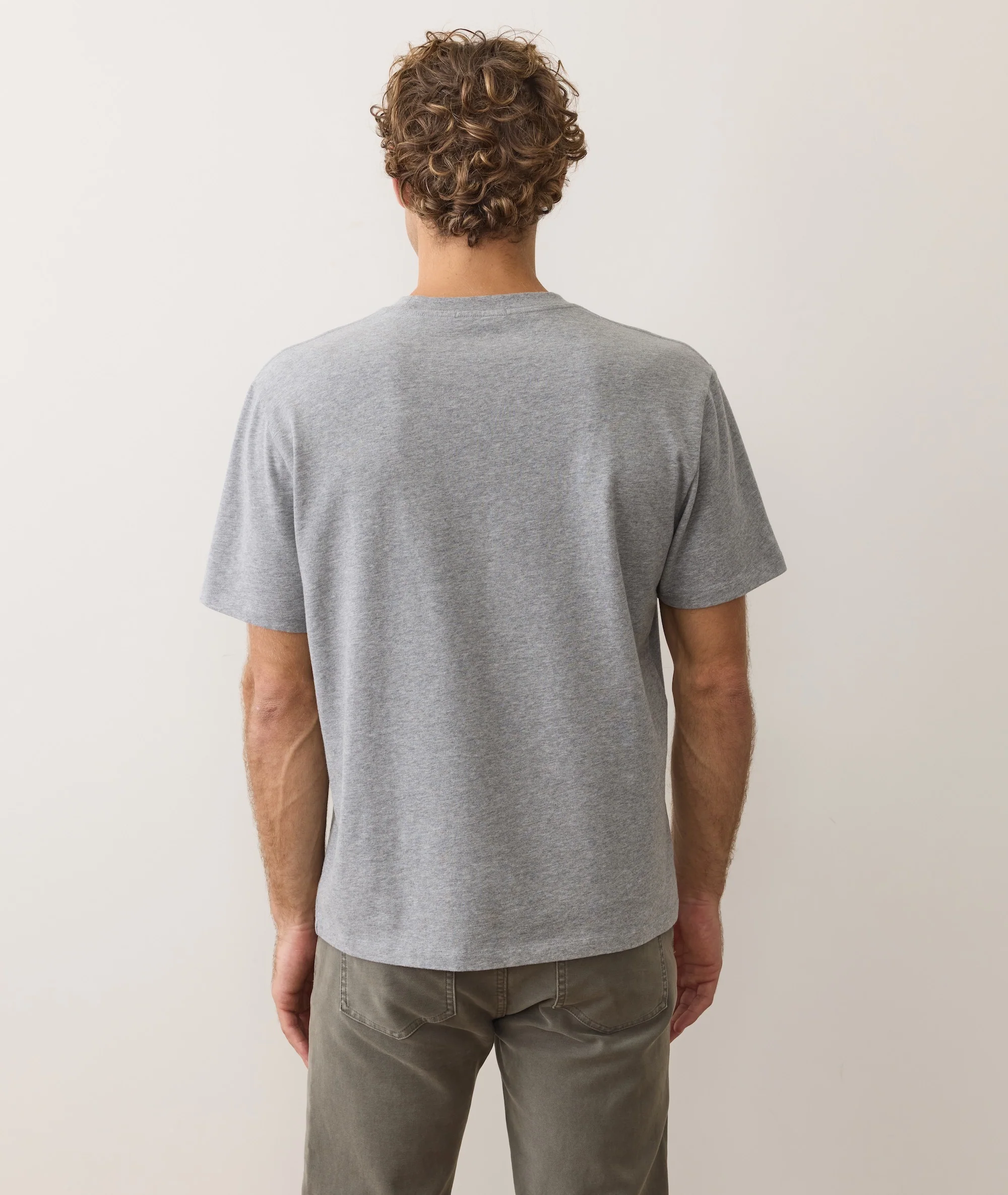 Men's Luxe 250 Tee in Heather Grey - Image 6