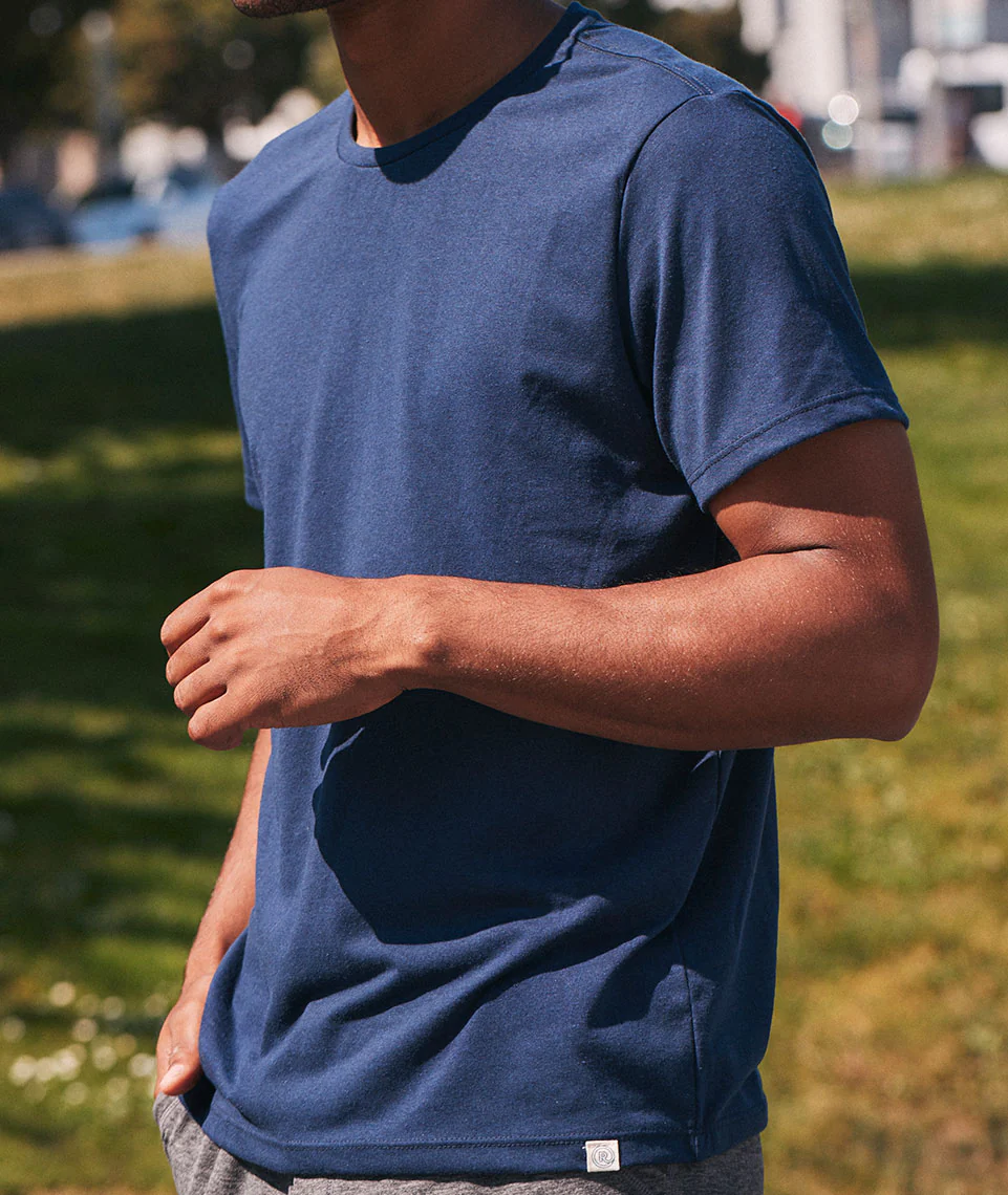 Men's Re-Spun Signature Crew in Navy - Image 7