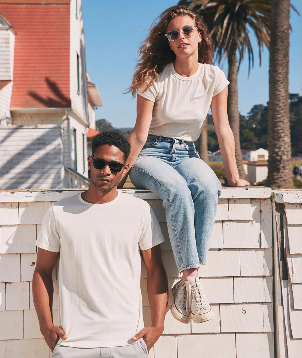 Men's Re-Spun Signature Crew in Natural - Image 4