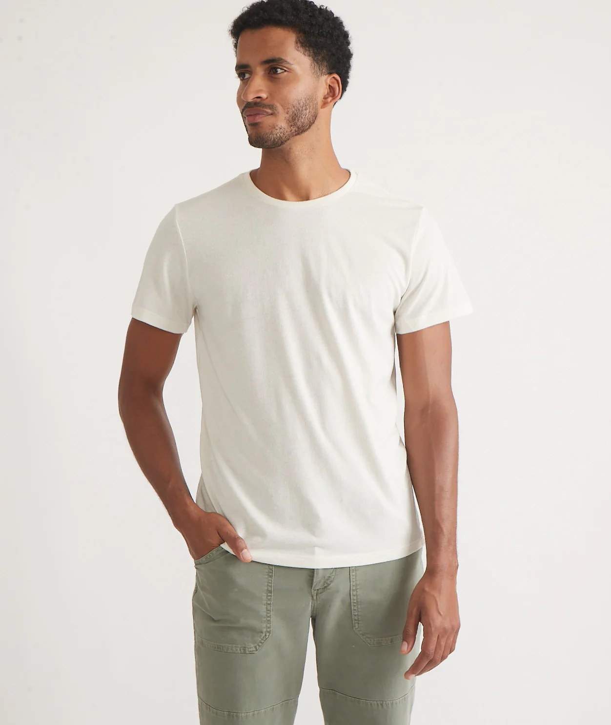 Men's Re-Spun Signature Crew in Natural - Image 8