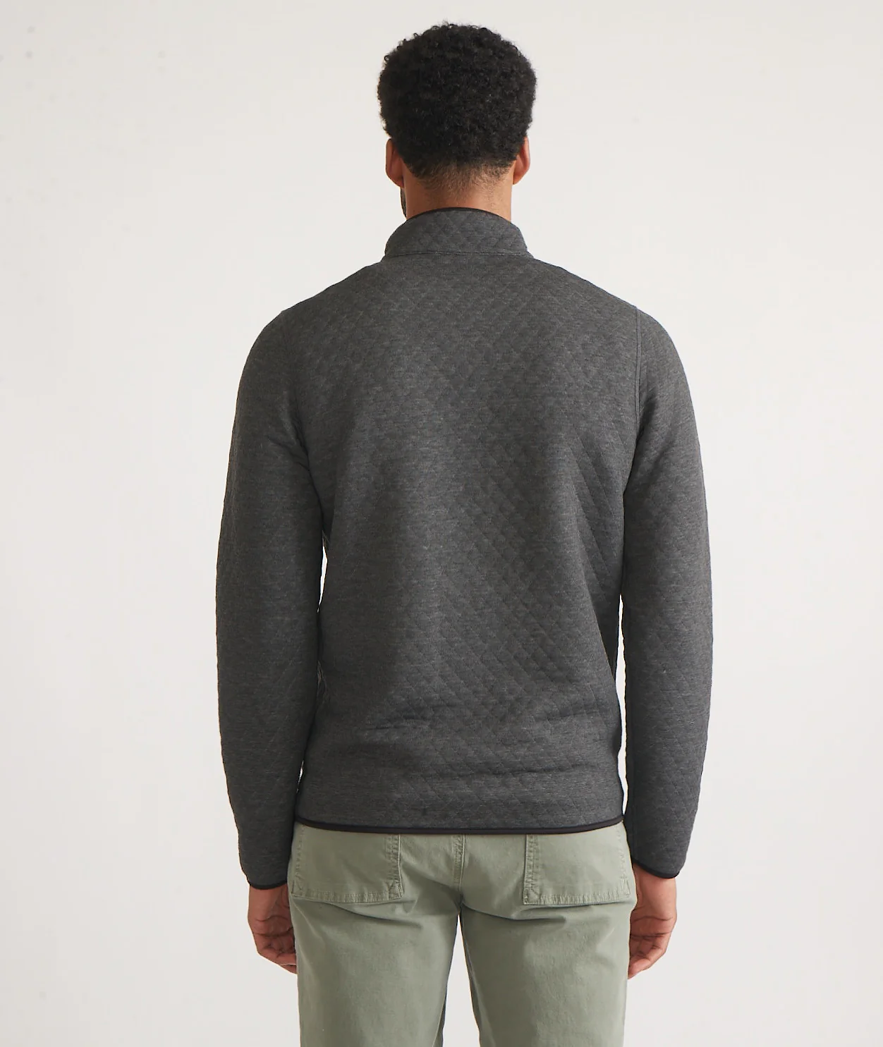 Men's Reversible Corbet Pullover in Charcoal/Mid Heather Grey - Image 5