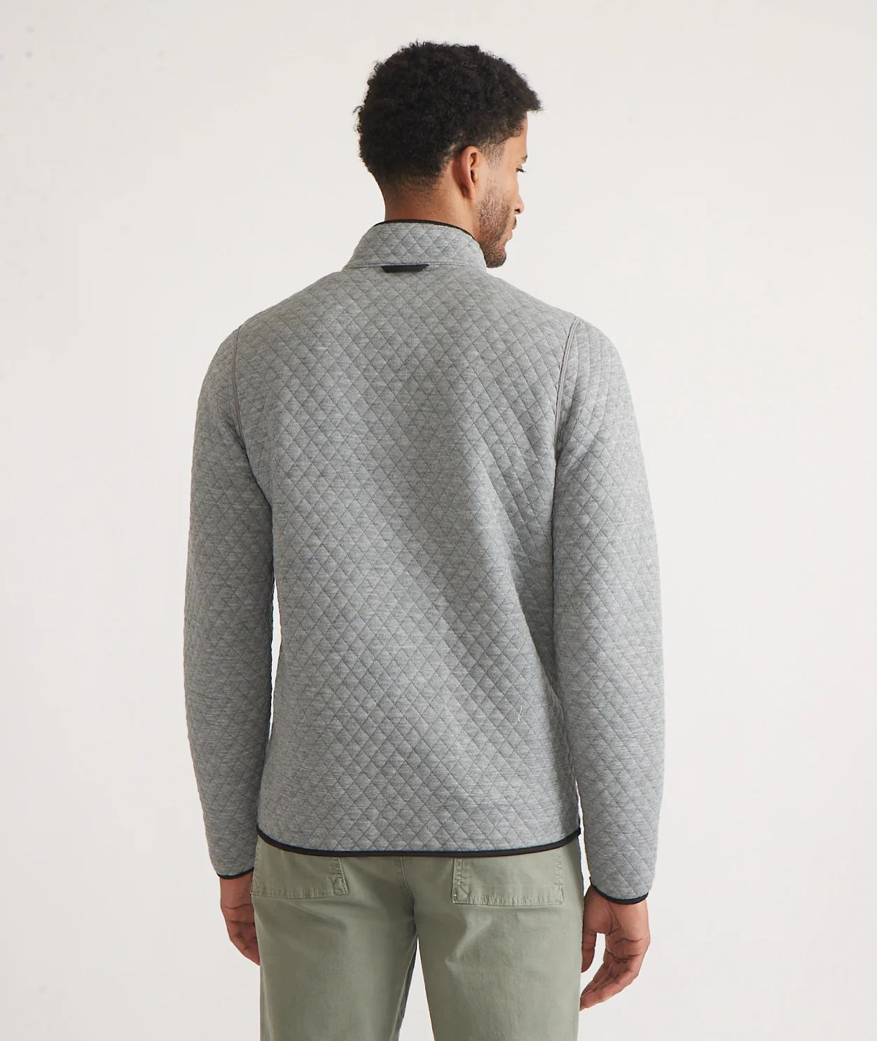 Men's Reversible Corbet Pullover in Charcoal/Mid Heather Grey - Image 6