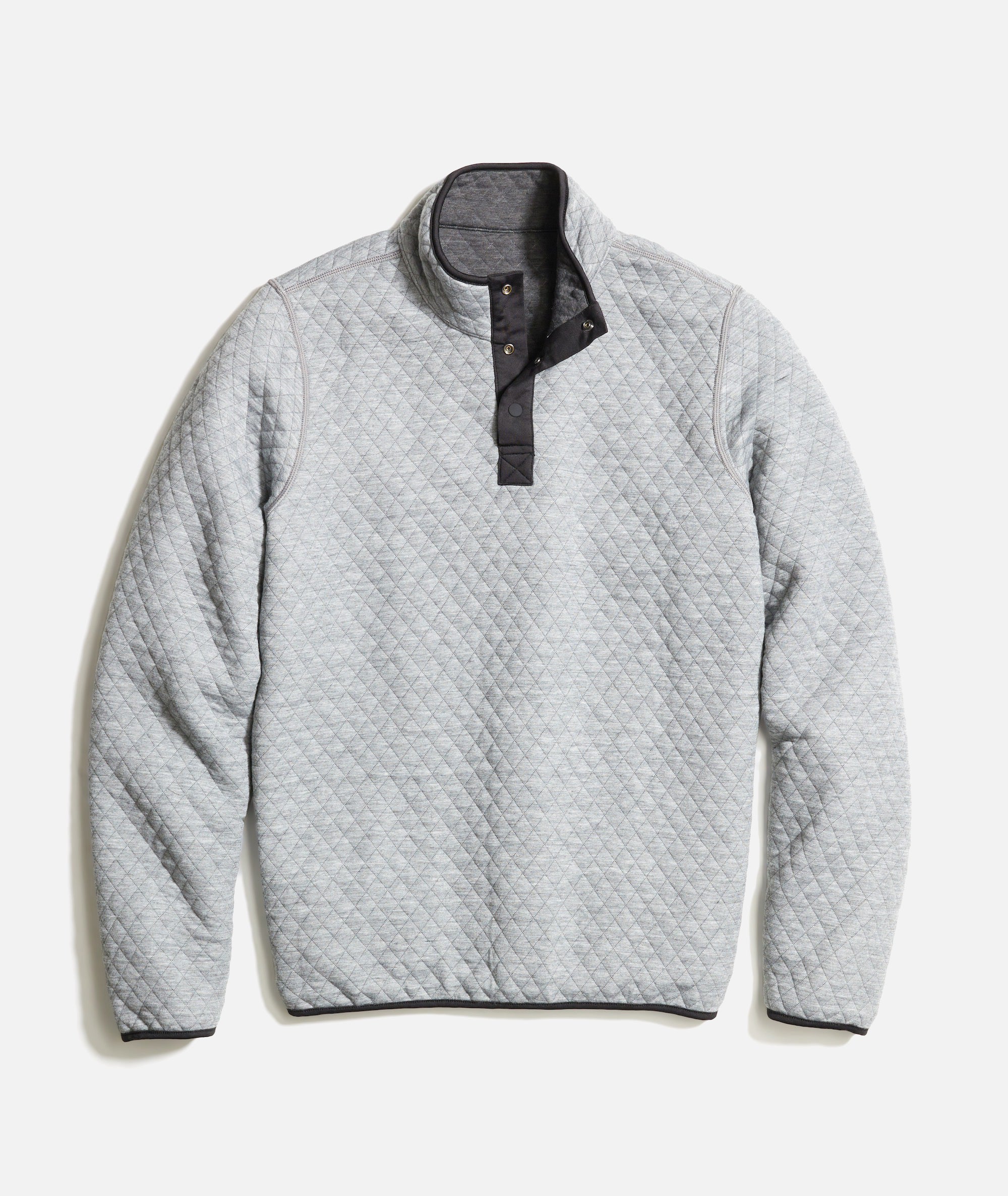 Men's Reversible Corbet Pullover in Charcoal/Mid Heather Grey - Image 7
