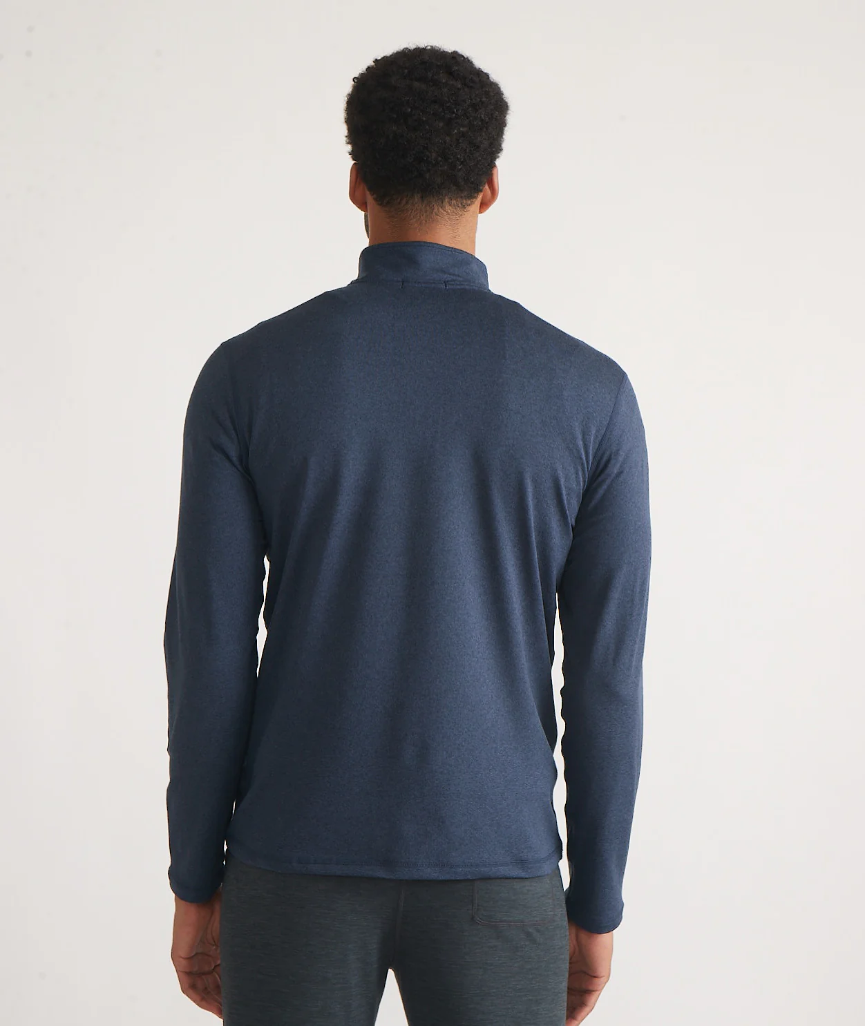 Men's Re-Spun Sport Quarter Zip in Navy - Image 3