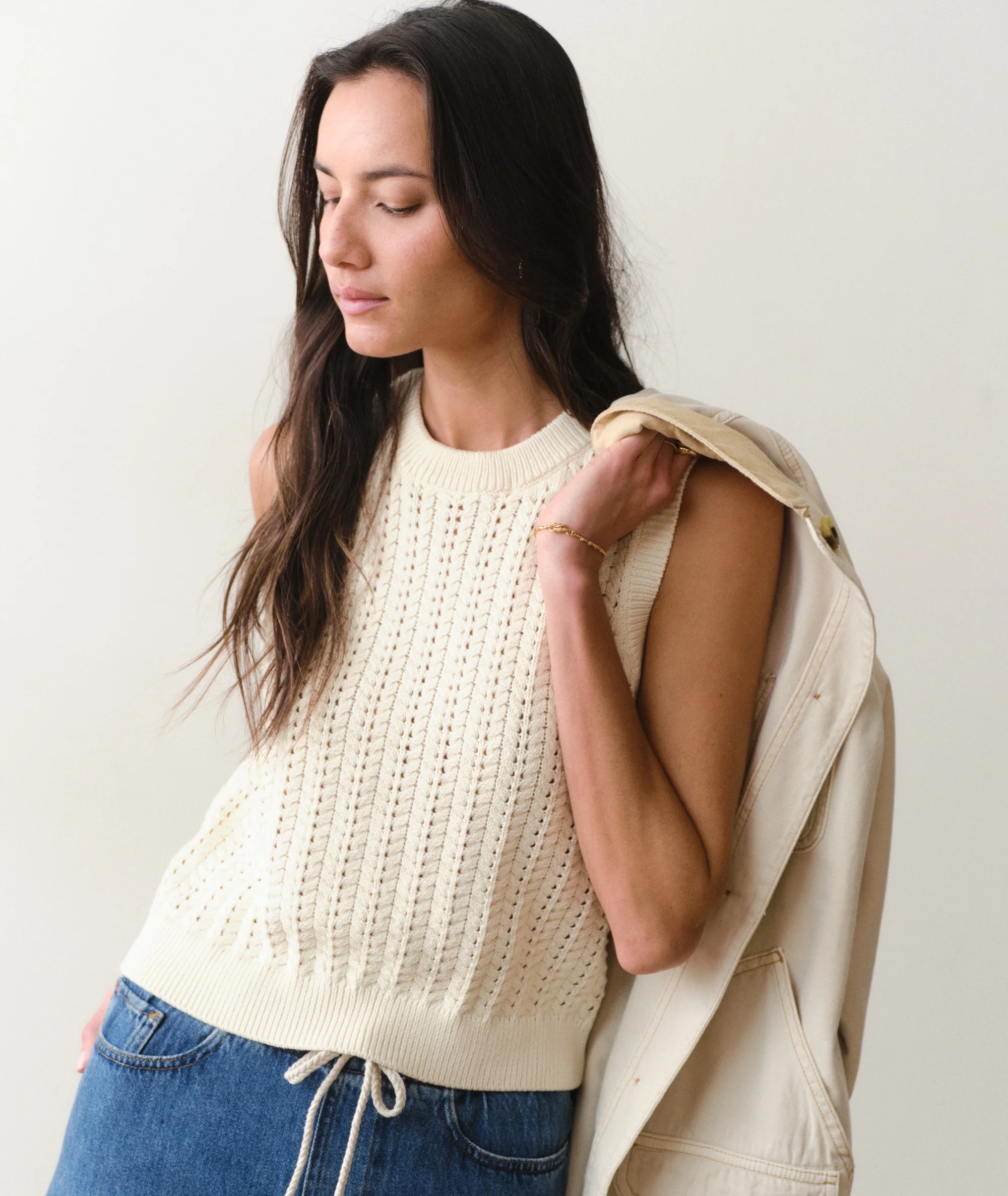 Mina Pointelle Sweater Tank - Image 3