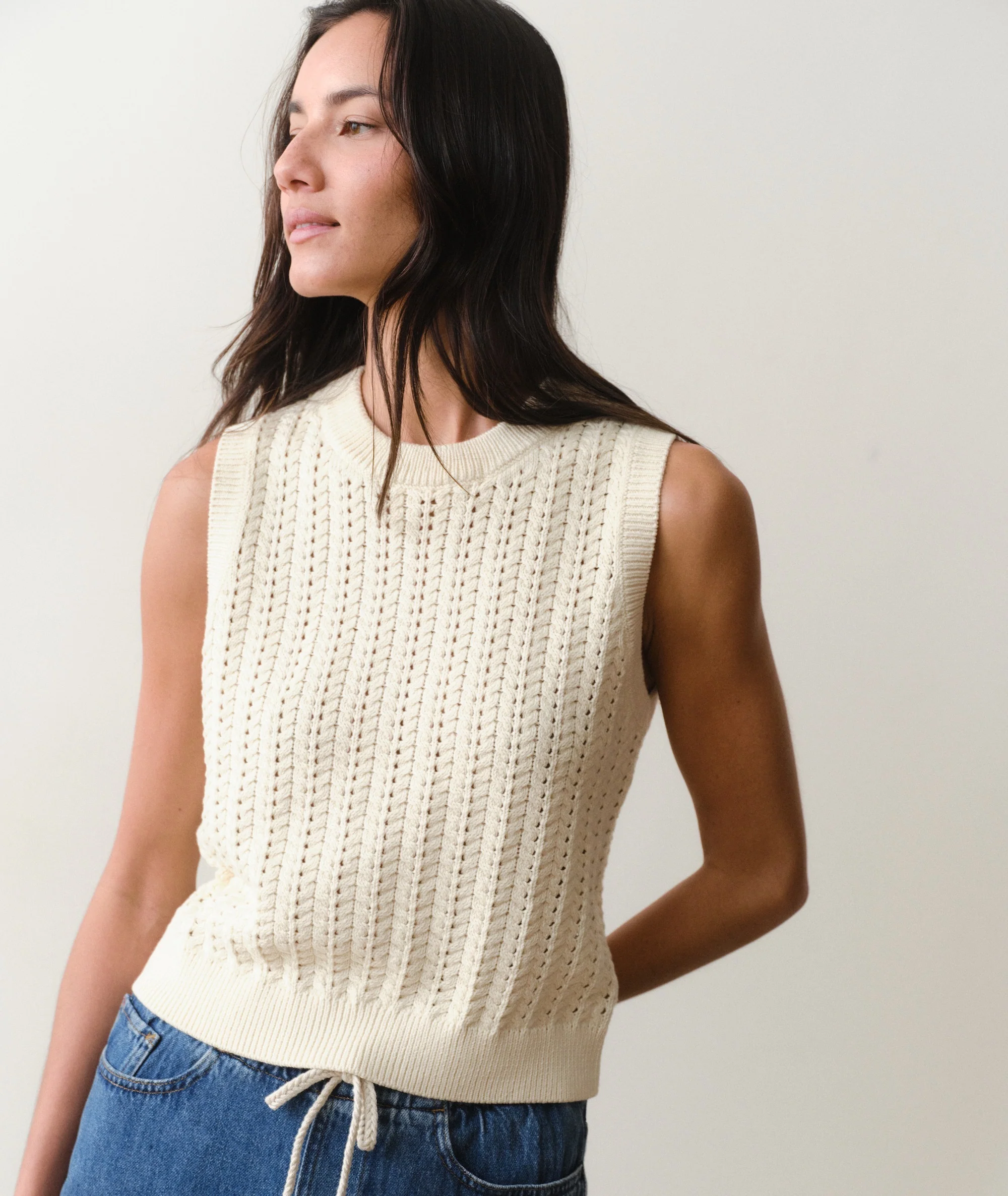 Mina Pointelle Sweater Tank - Image 6