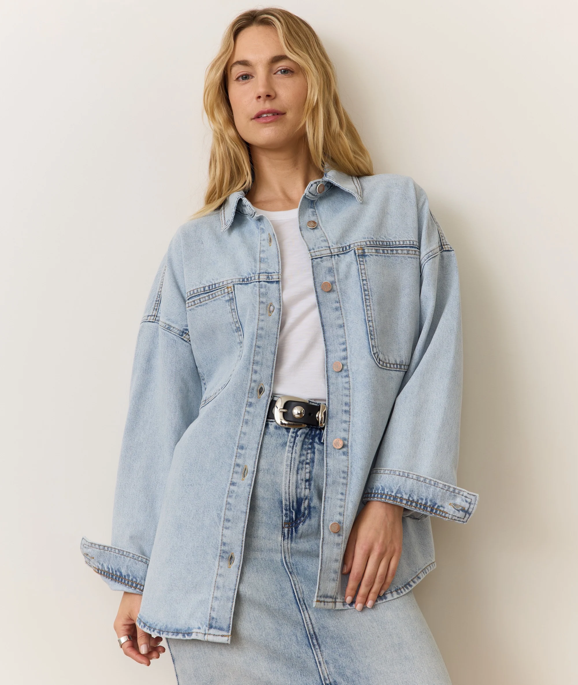 Molly Oversized Denim Shirt Jacket - Image 2