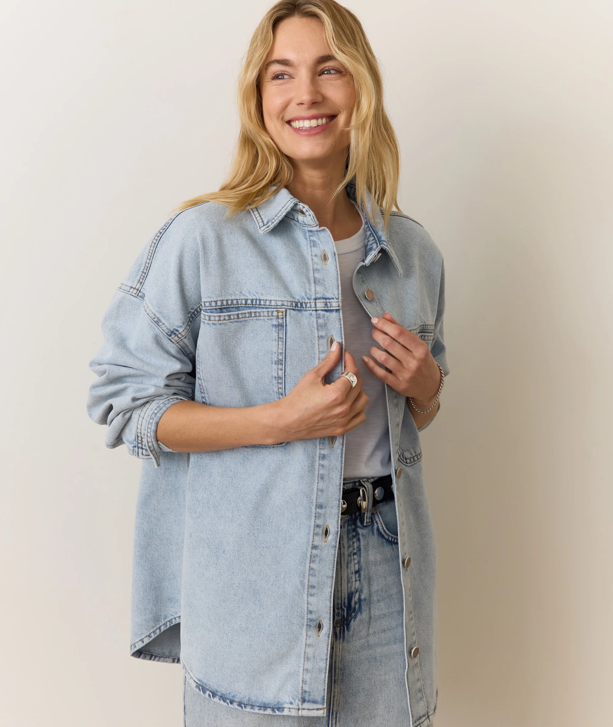 Molly Oversized Denim Shirt Jacket - Image 3