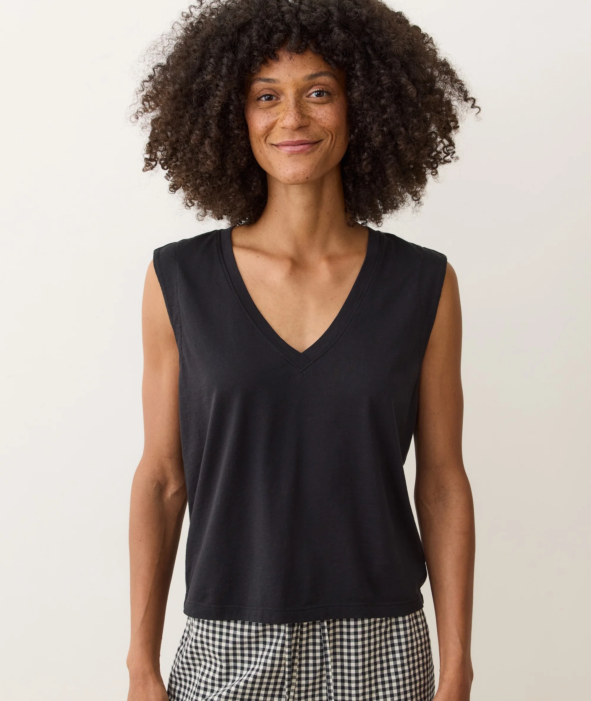 Pima Tissue V-Neck Tank - Image 5