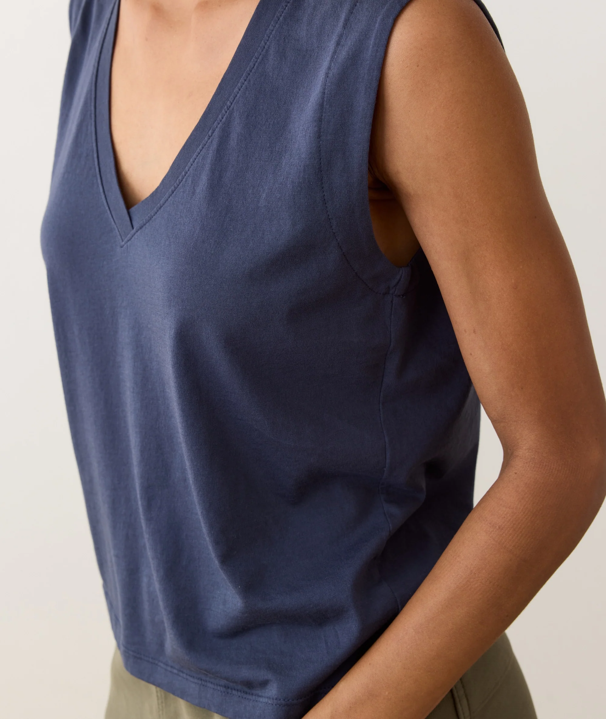 Pima Tissue V-Neck Tank - Image 5