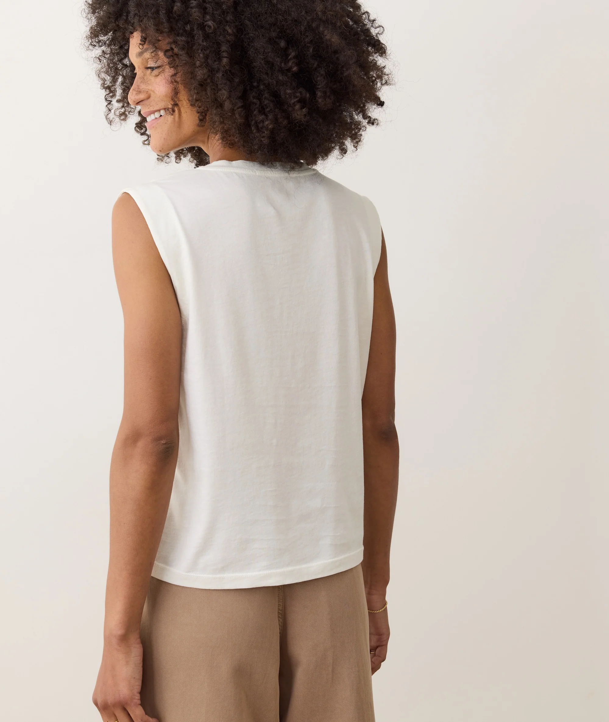 Pima Tissue V-Neck Tank - Image 6