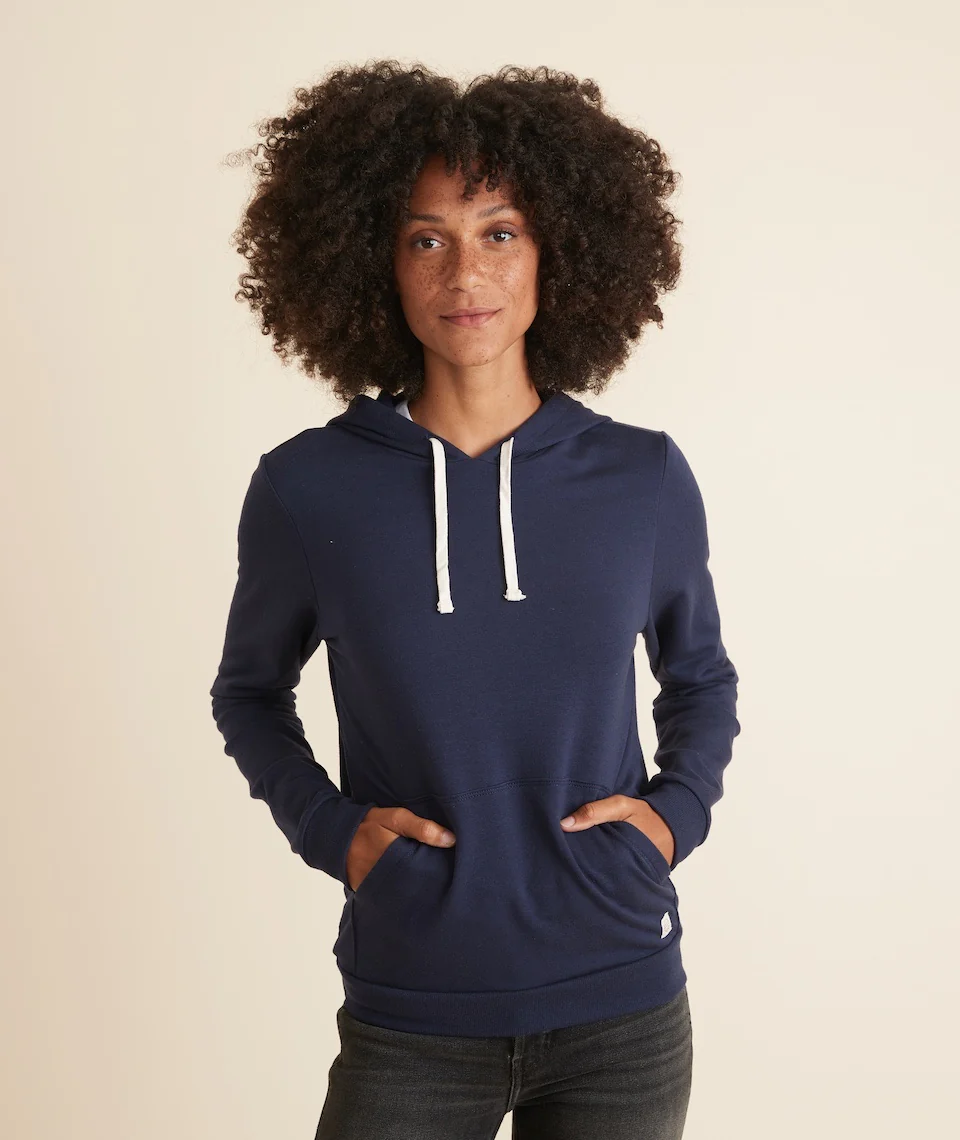 Women's Sunset Pullover Hoodie in True Navy - Image 3