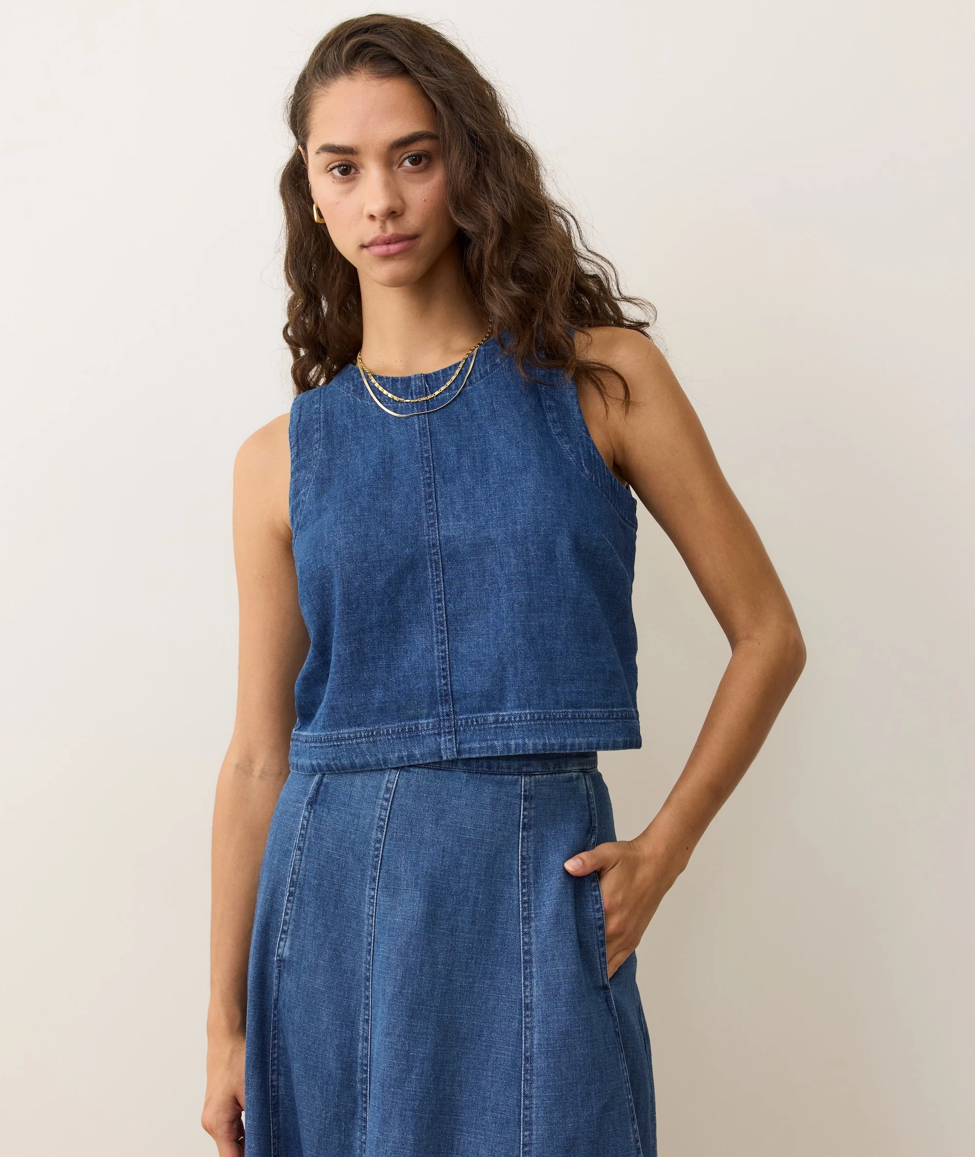 Quinn Denim Tank - Image 2