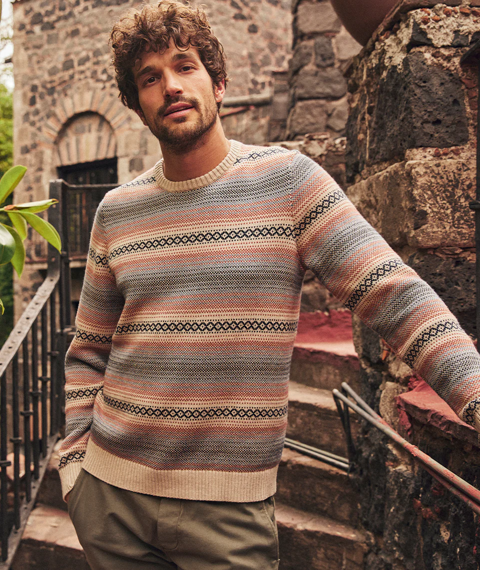Reed Jacquard Crew Sweater - Image 2