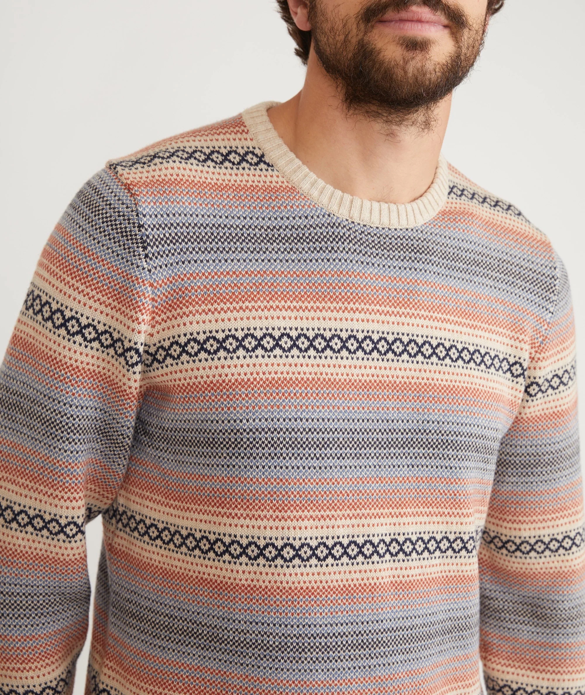 Reed Jacquard Crew Sweater - Image 4