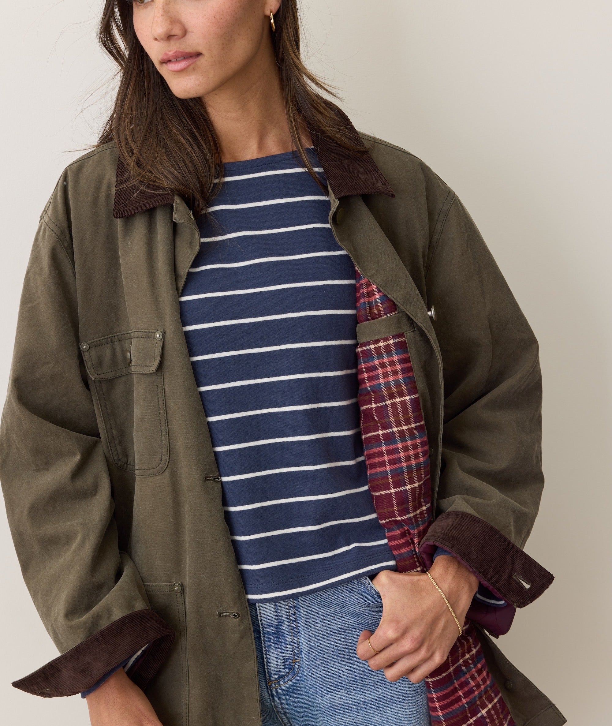 Riley Waxed Barn Jacket - Image 6