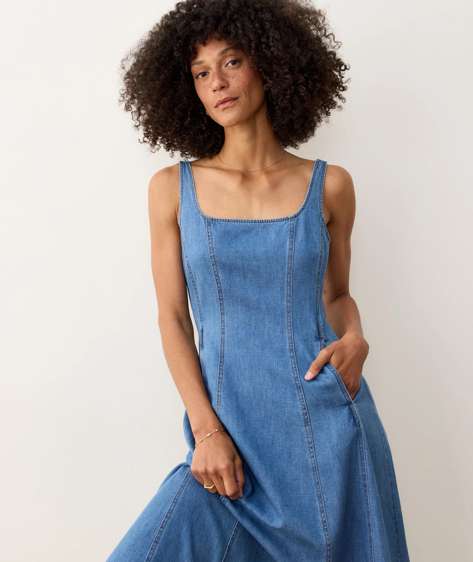 Roan Denim Maxi Dress - Image 2